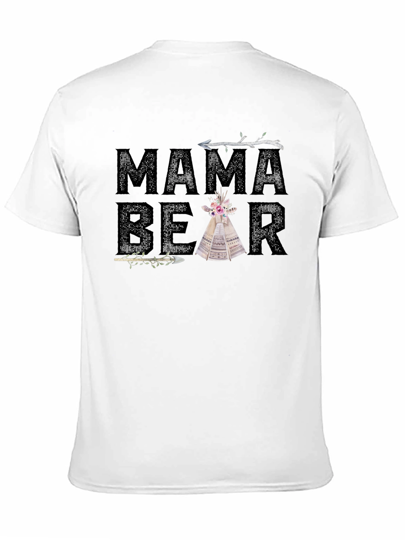 Mama Bear Tee - Boho Tribal Arrow Tipi Design