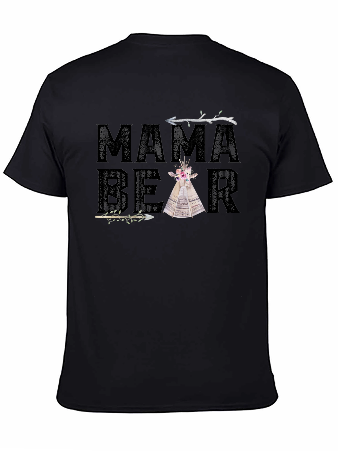 Mama Bear Tee - Boho Tribal Arrow Tipi Design