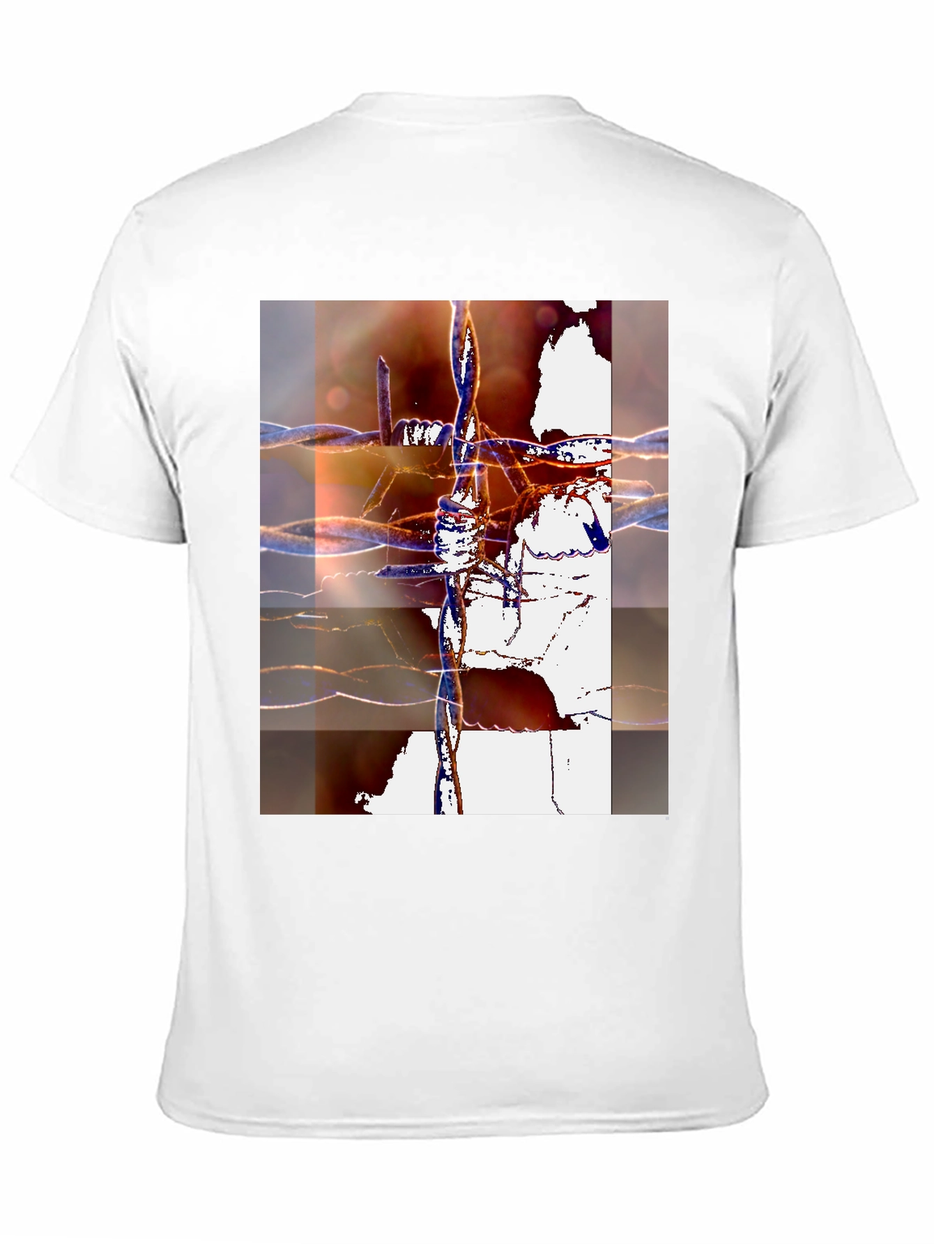 Abstract Barbed Wire Graphic Tee - Modern Art Shirt