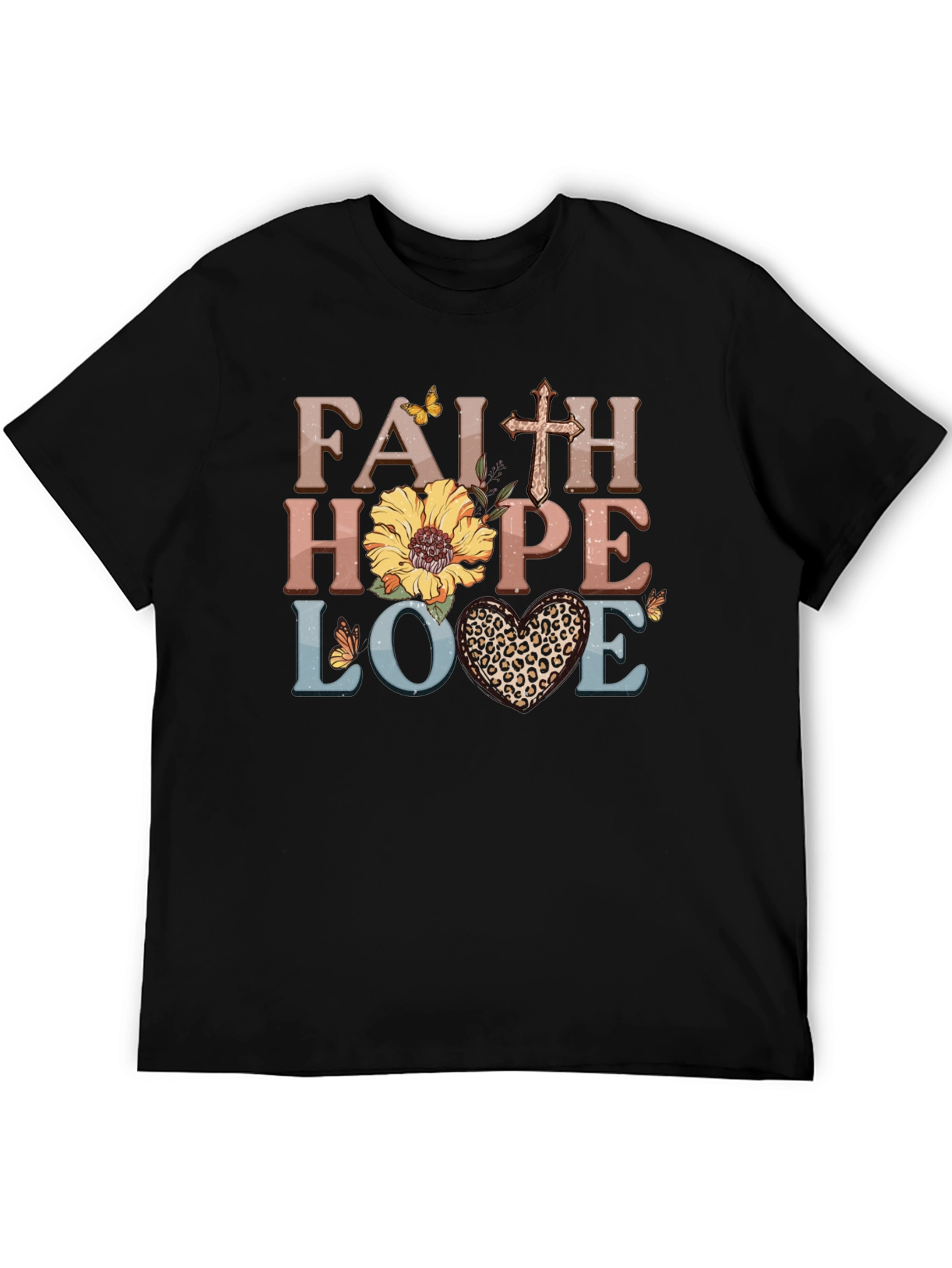 Faith Hope Love Graphic Tee - Christian T-Shirt