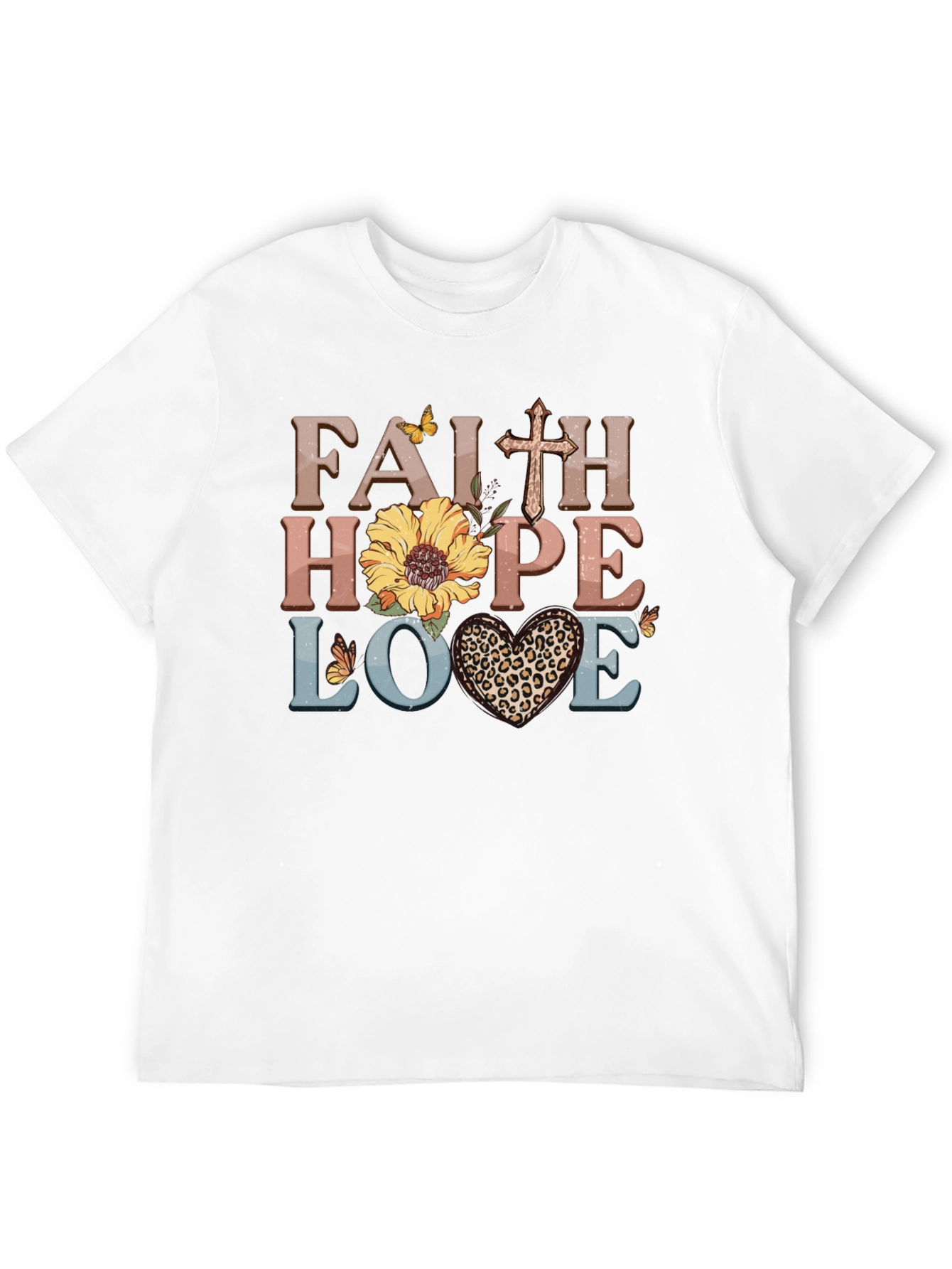 Faith Hope Love Graphic Tee - Christian T-Shirt