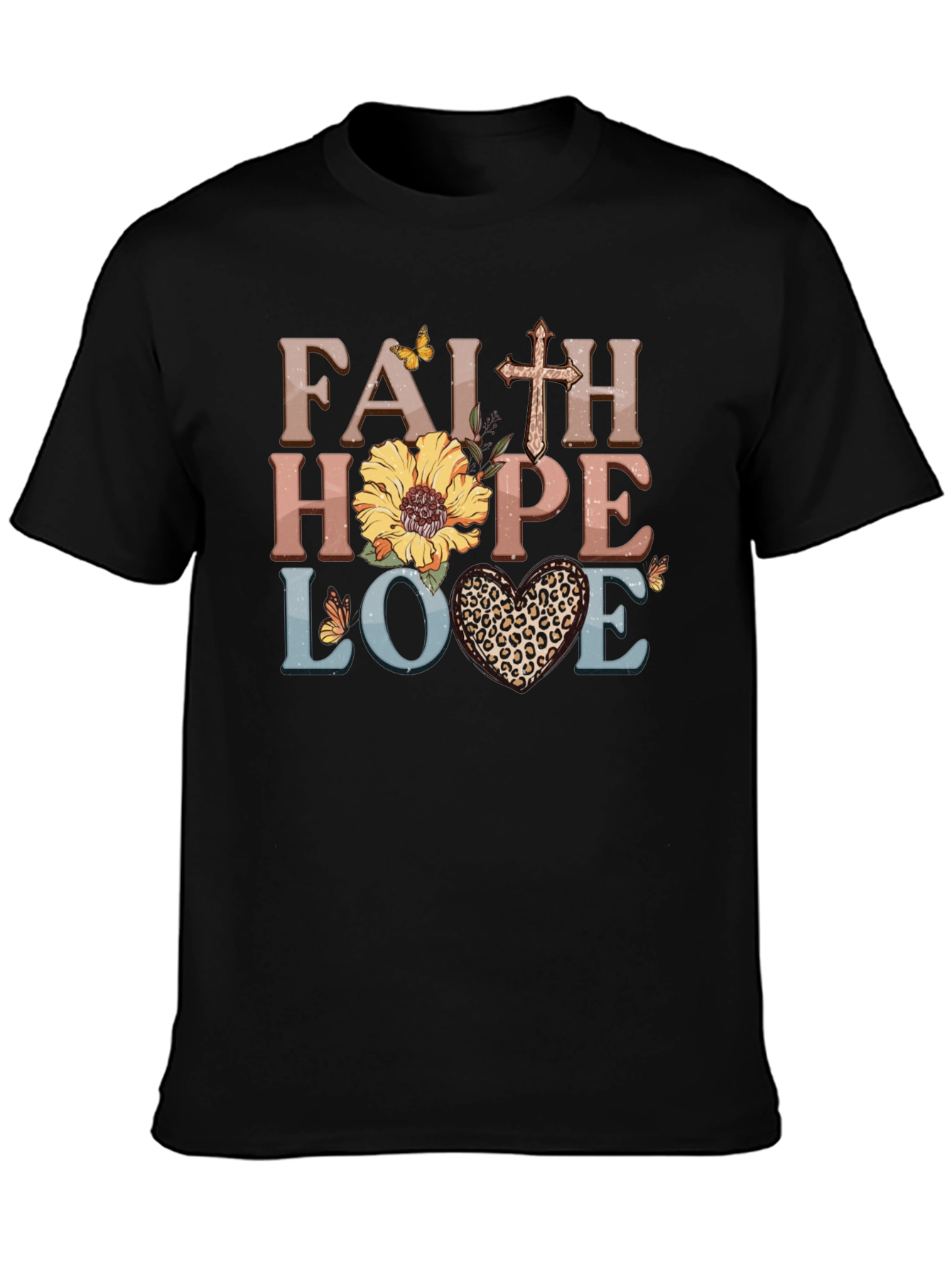 Faith Hope Love Graphic Tee - Christian T-Shirt