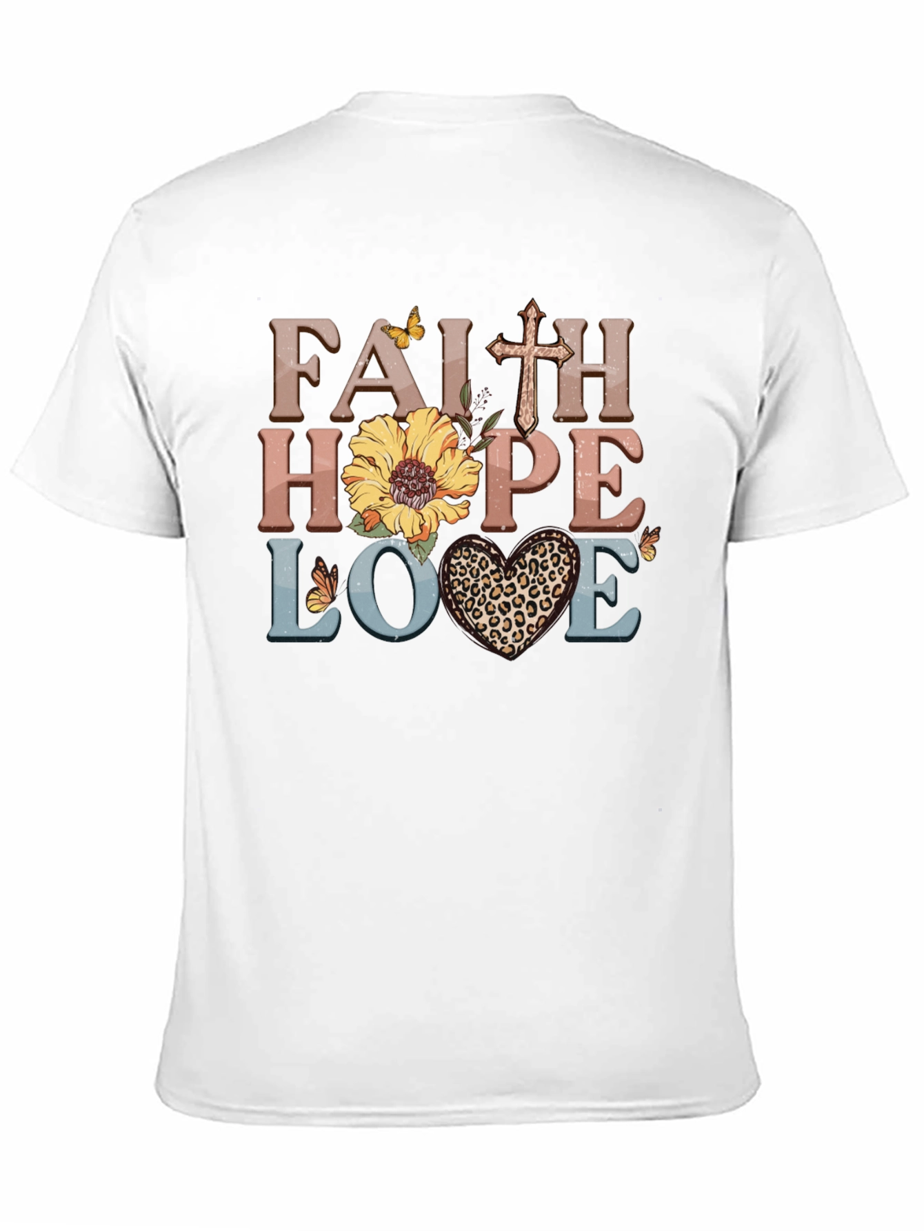 Faith Hope Love Graphic Tee - Christian T-Shirt