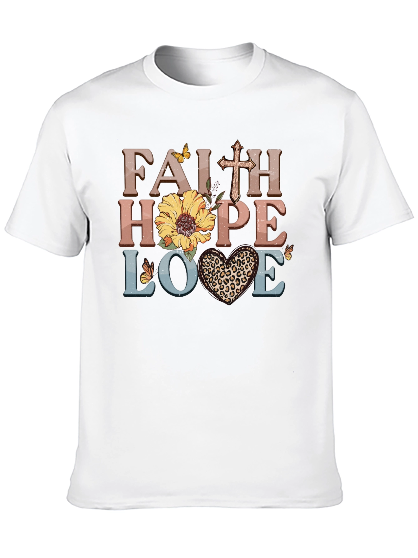 Faith Hope Love Graphic Tee - Christian T-Shirt