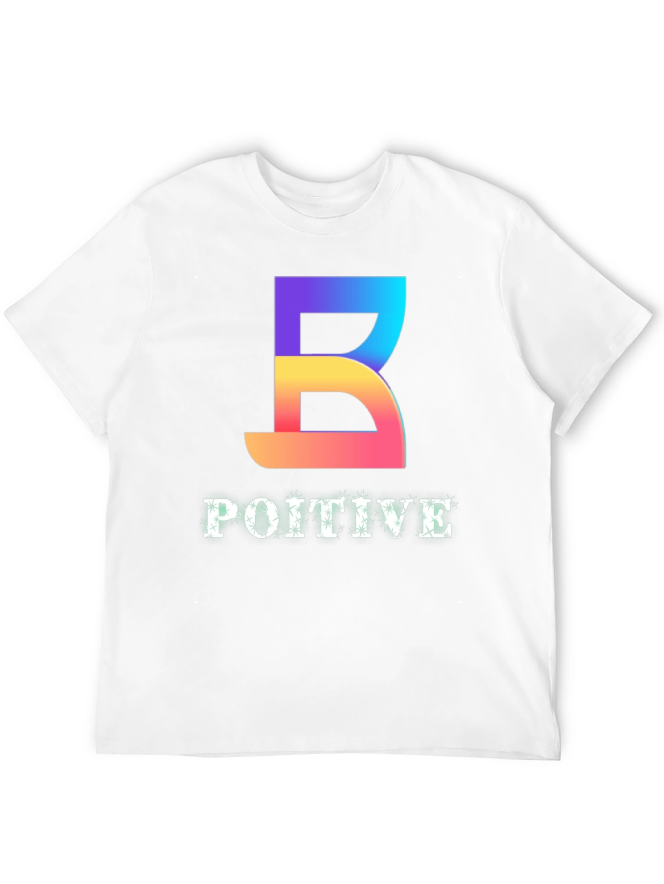 Positive Vibes Tee - Gradient B Graphic Black T-Shirt