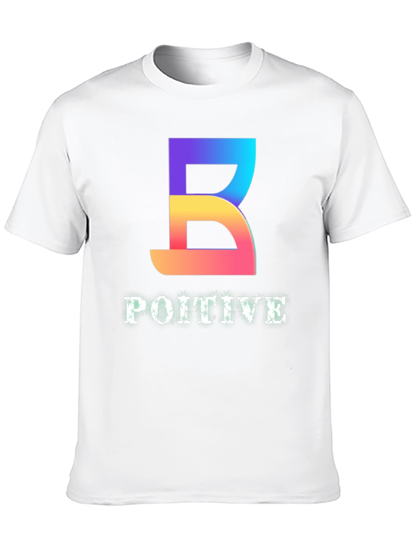 Positive Vibes Tee - Gradient B Graphic Black T-Shirt