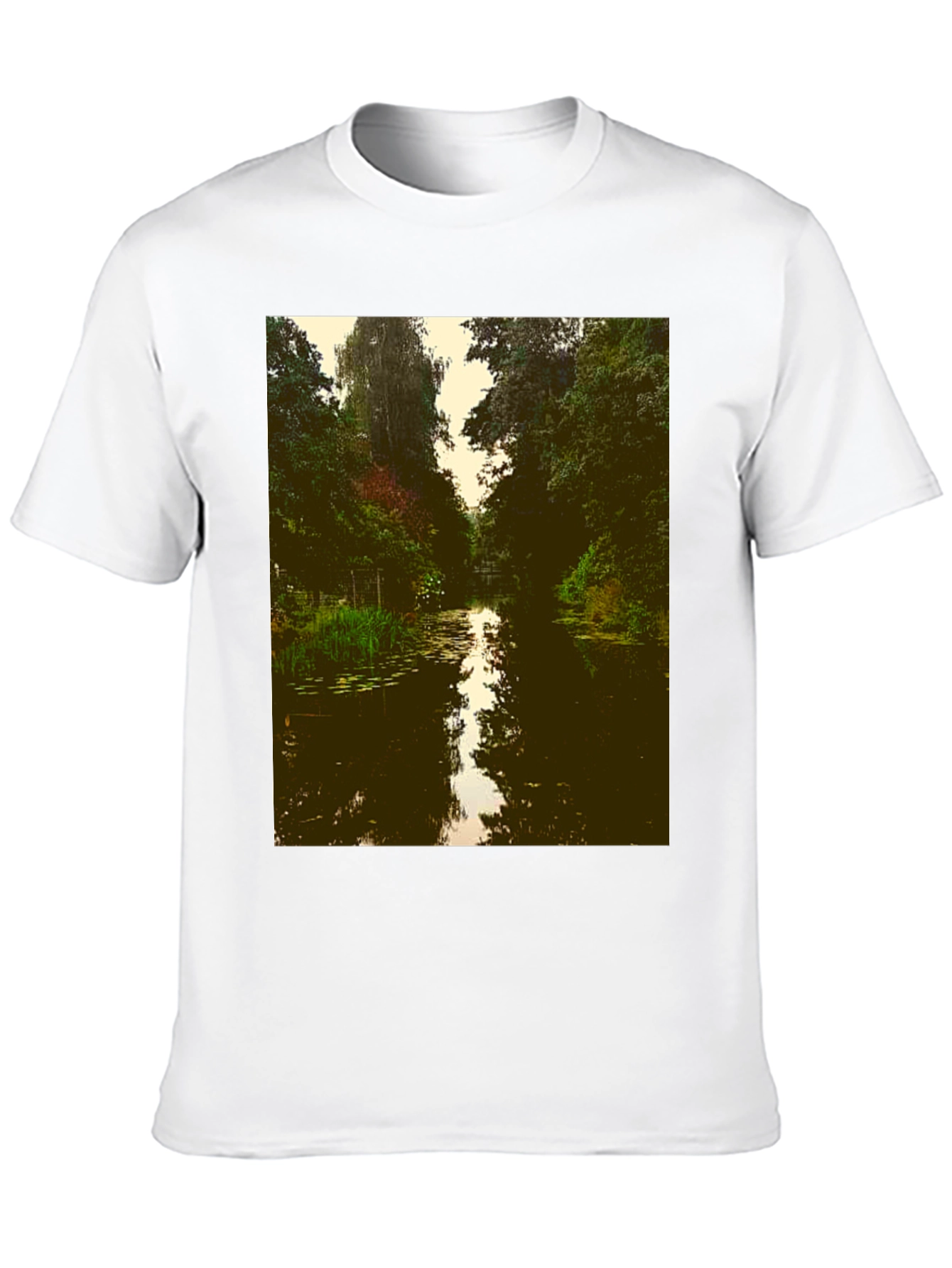 Nature River Graphic Tee - Black