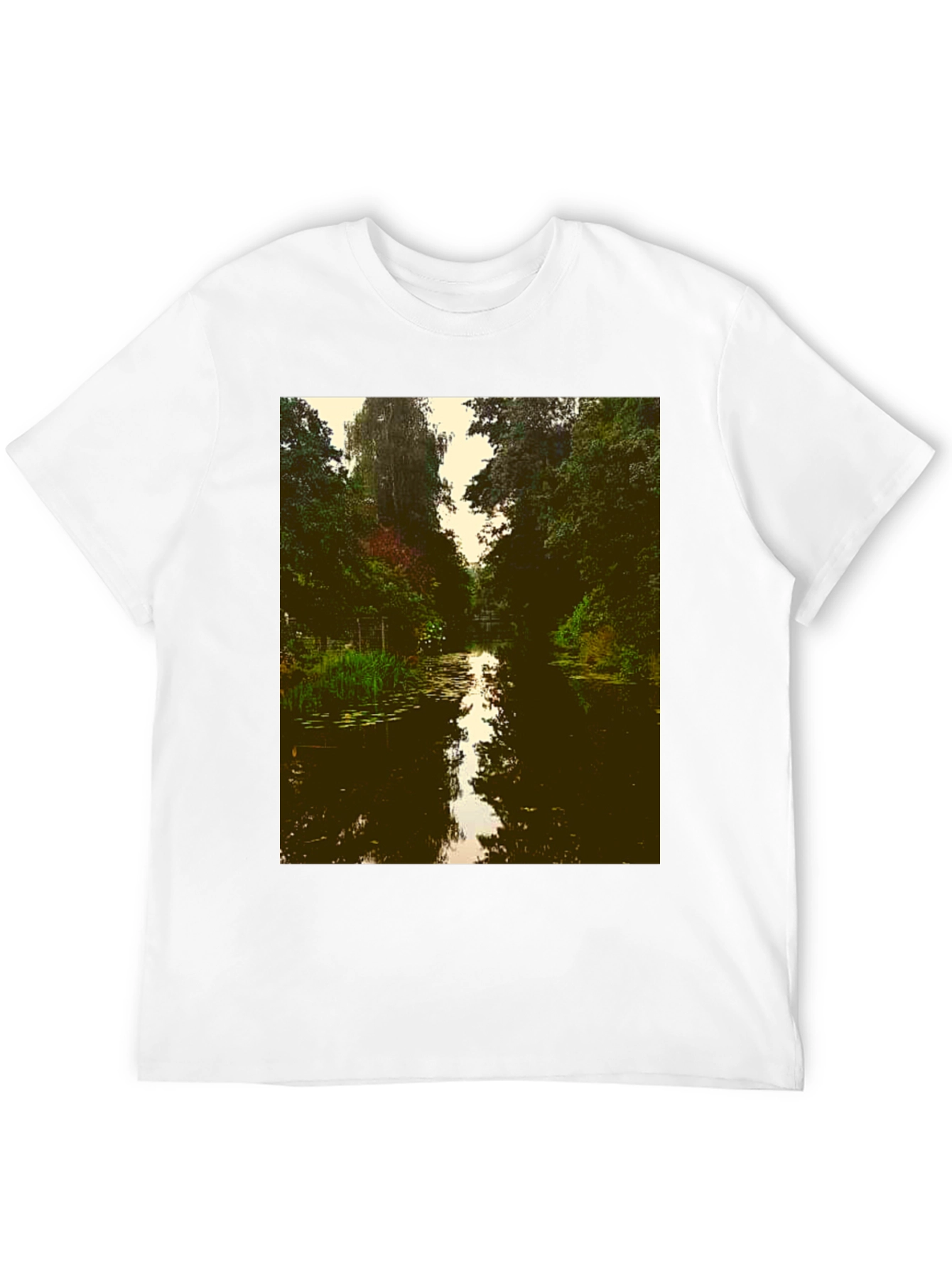 Nature River Graphic Tee - Black