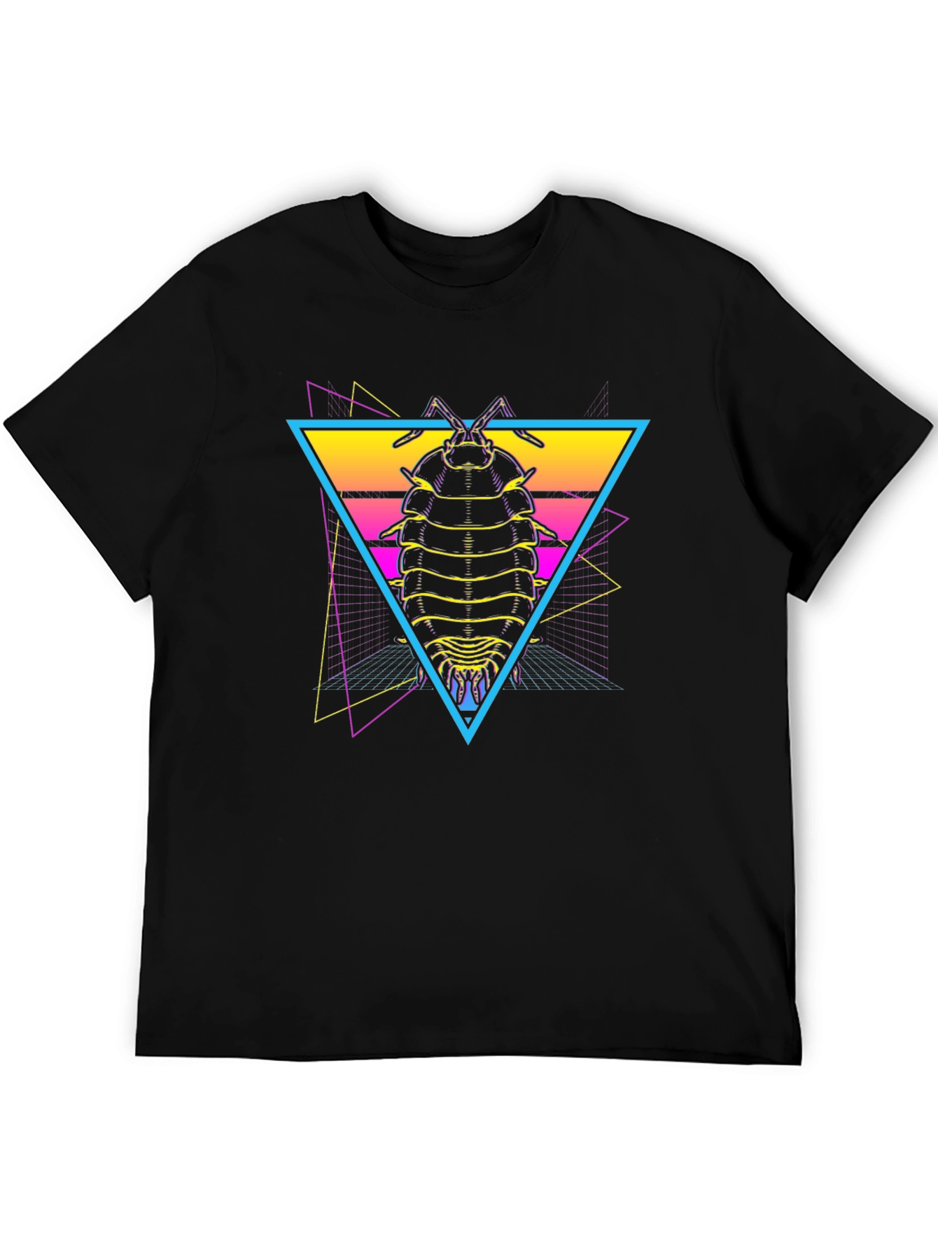 Retro Isopod T-Shirt - Synthwave Bug Tee
