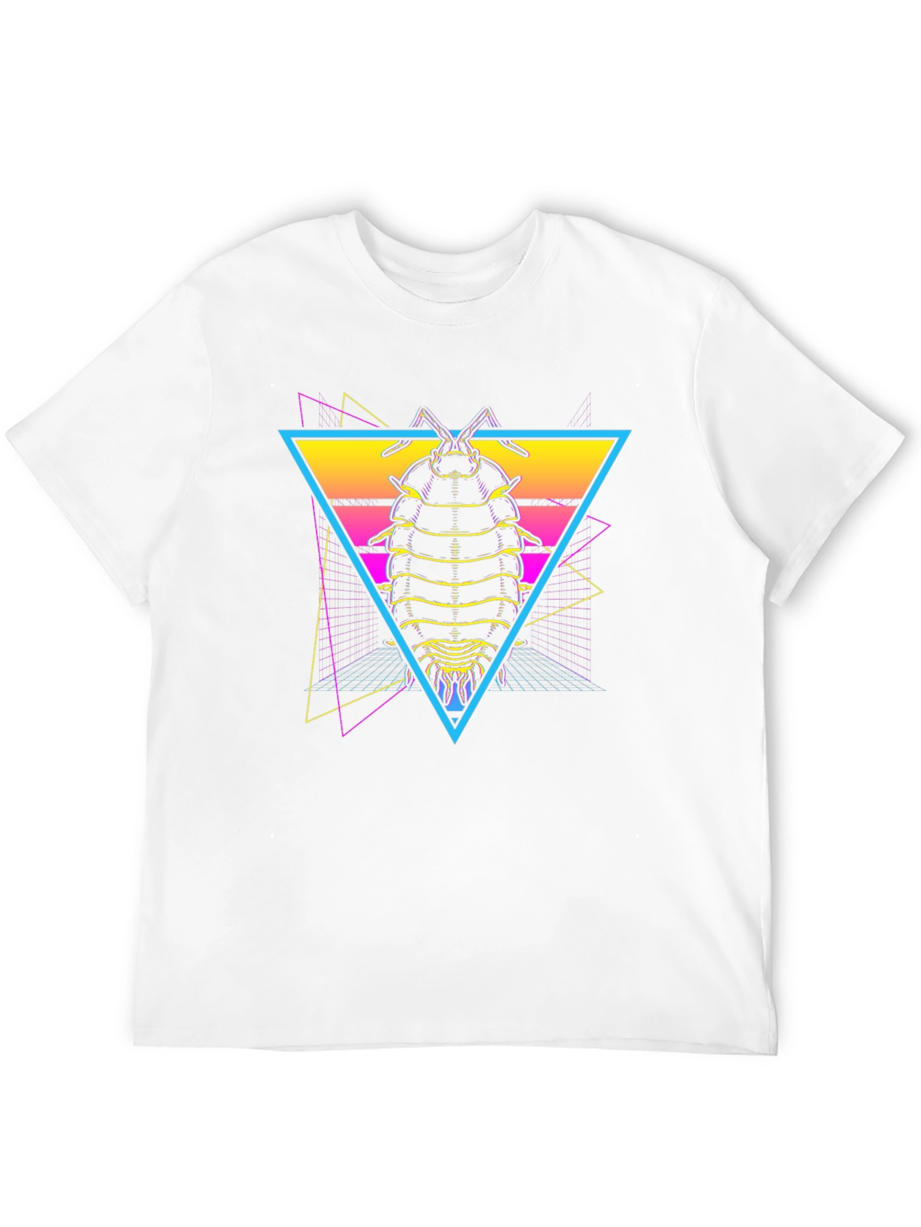 Retro Isopod T-Shirt - Synthwave Bug Tee