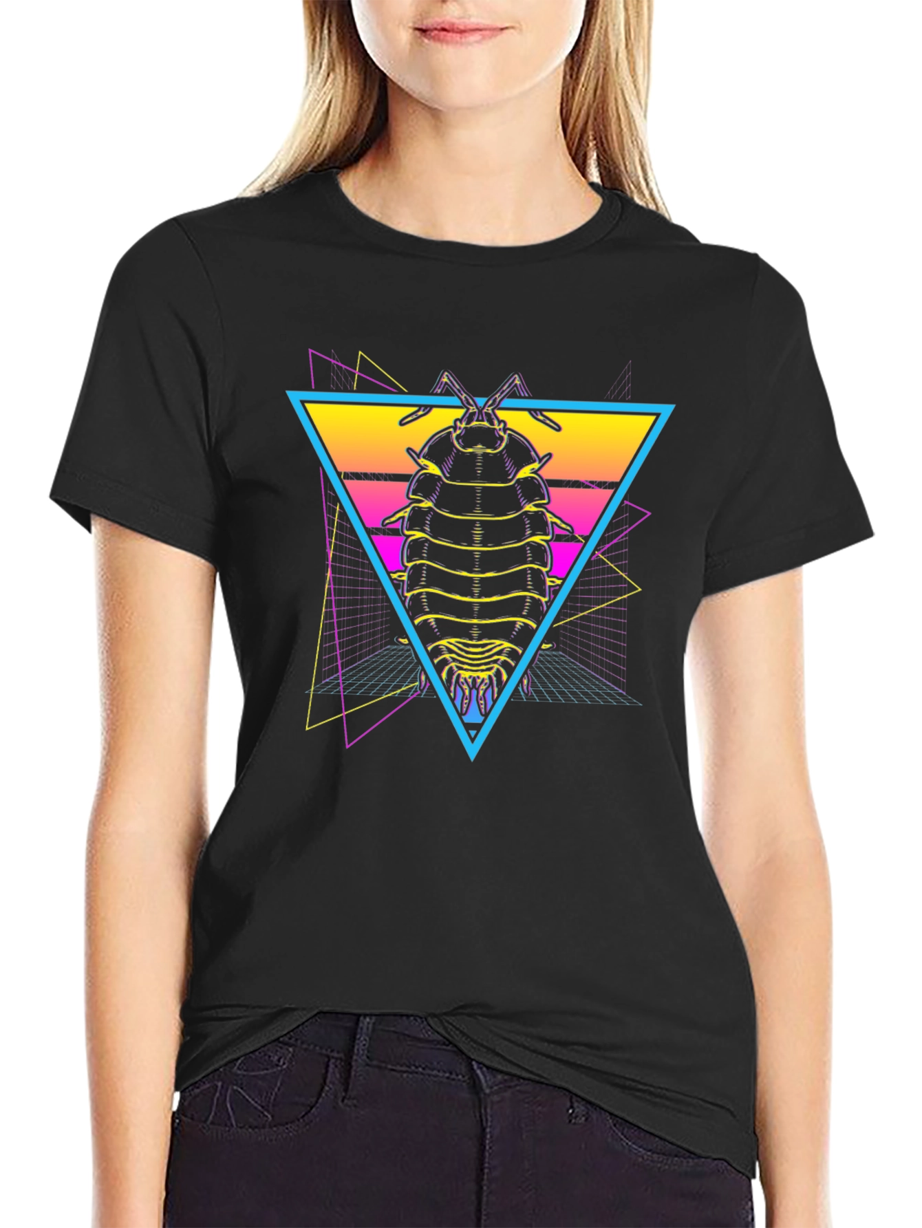 Retro Isopod T-Shirt - Synthwave Bug Tee