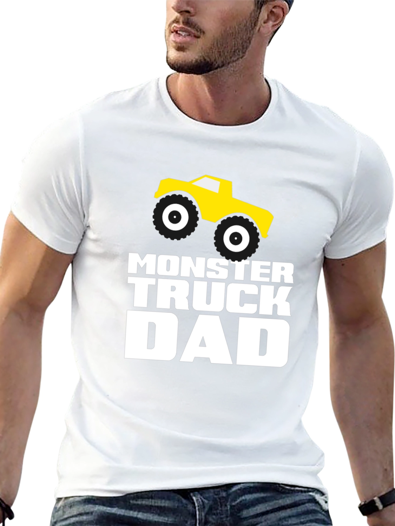 Monster Truck Dad T-Shirt - Black Cotton Graphic Tee