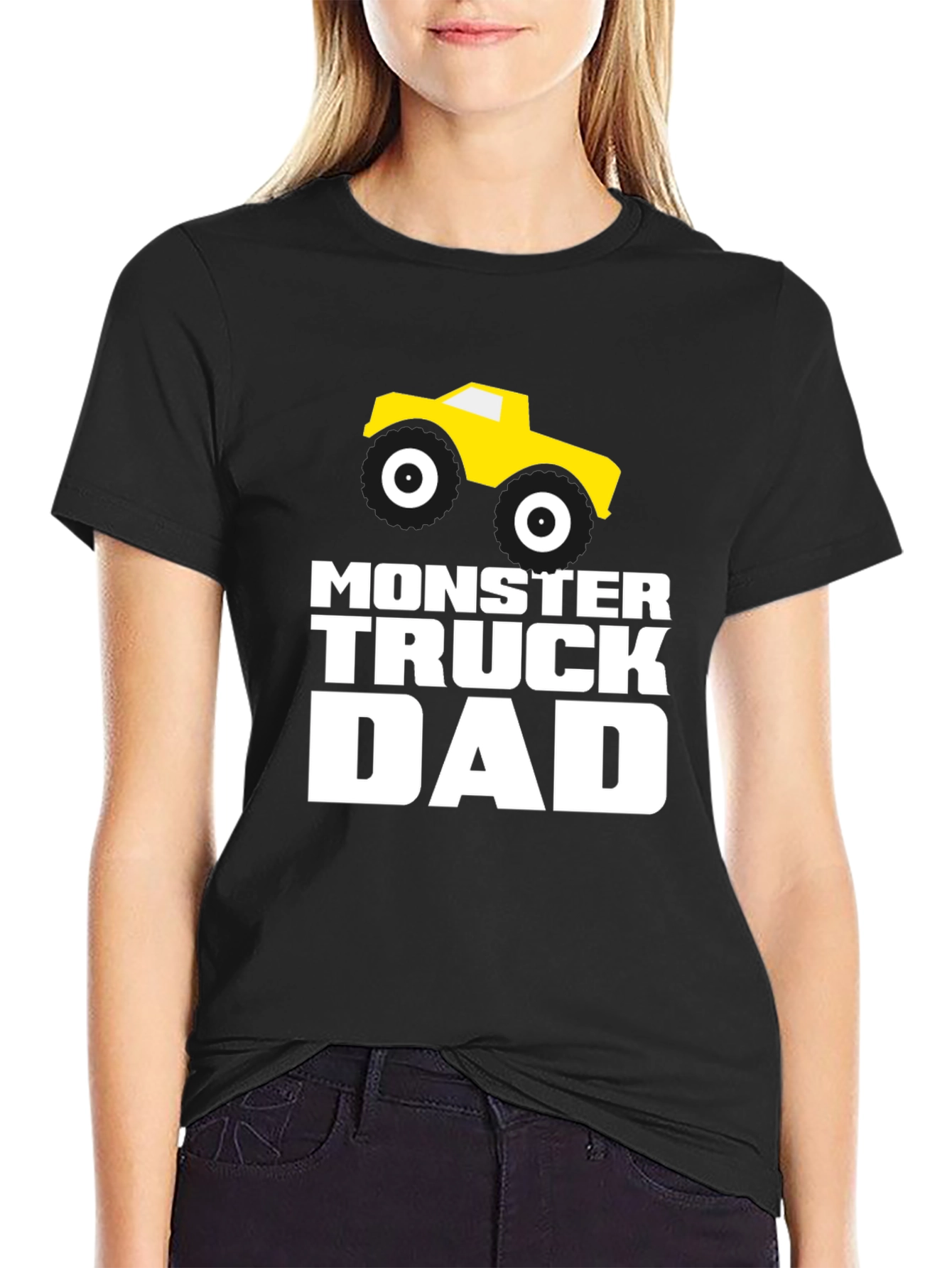 Monster Truck Dad T-Shirt - Black Cotton Graphic Tee