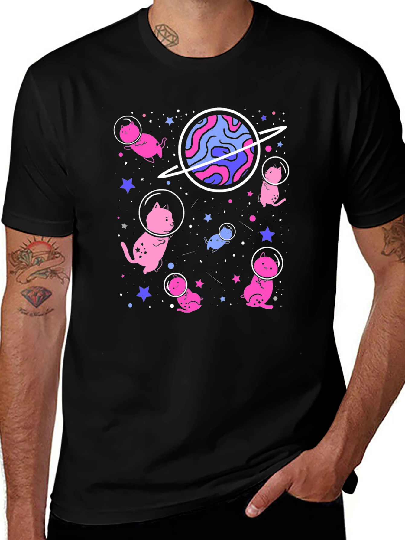 Space Cat T-Shirt - Unique Galaxy Design