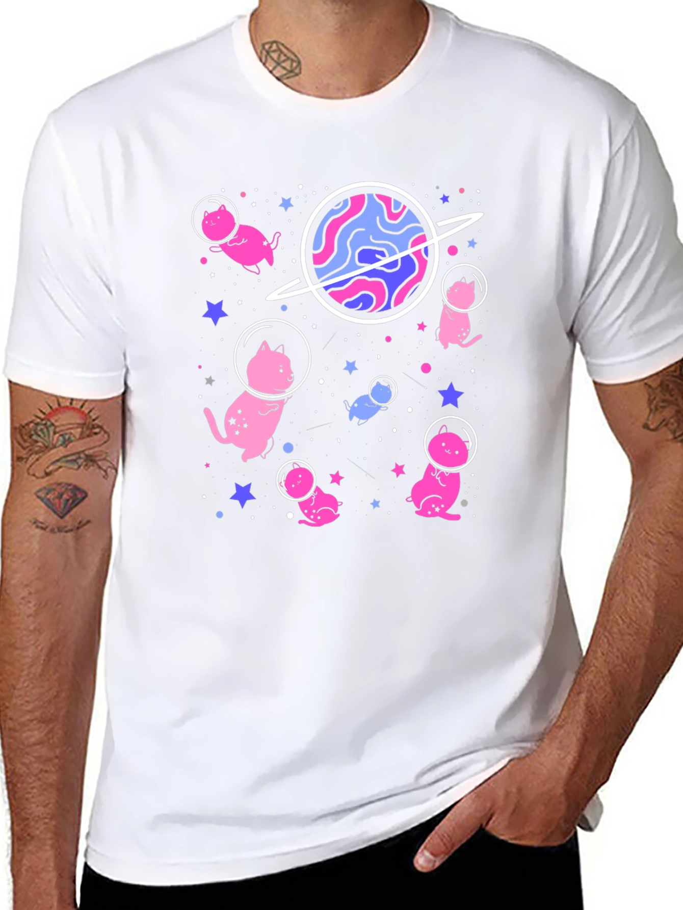 Space Cat T-Shirt - Unique Galaxy Design
