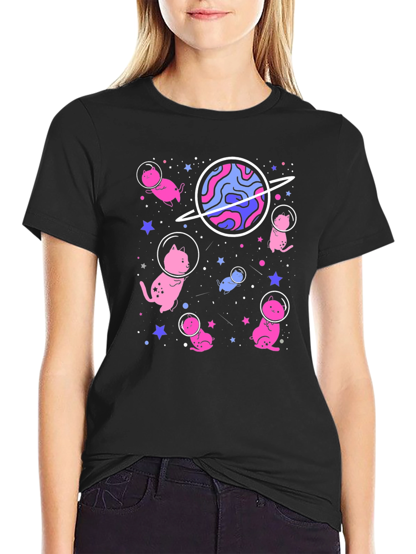 Space Cat T-Shirt - Unique Galaxy Design