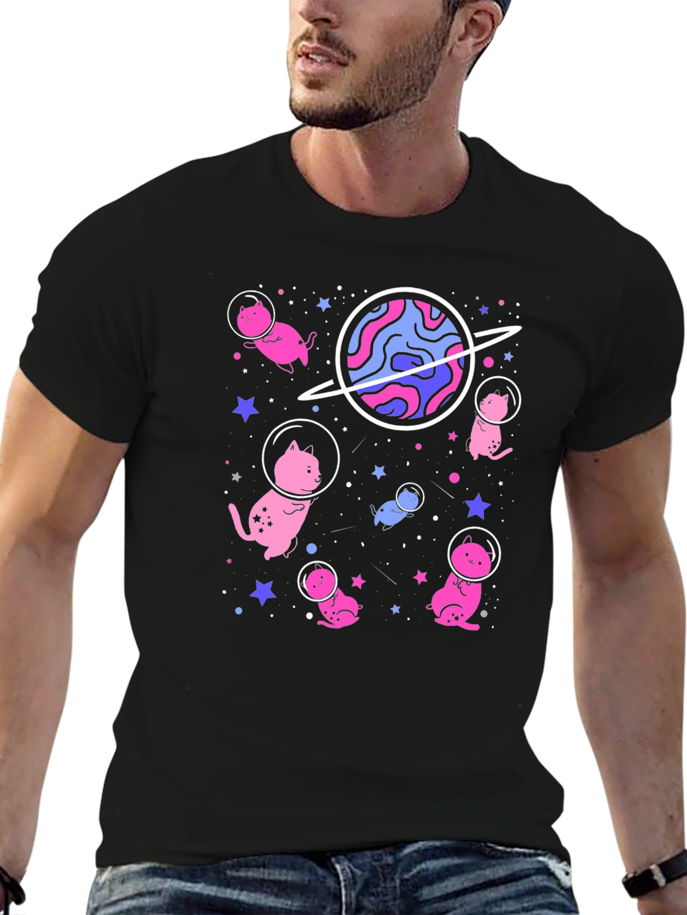 Space Cat T-Shirt - Unique Galaxy Design