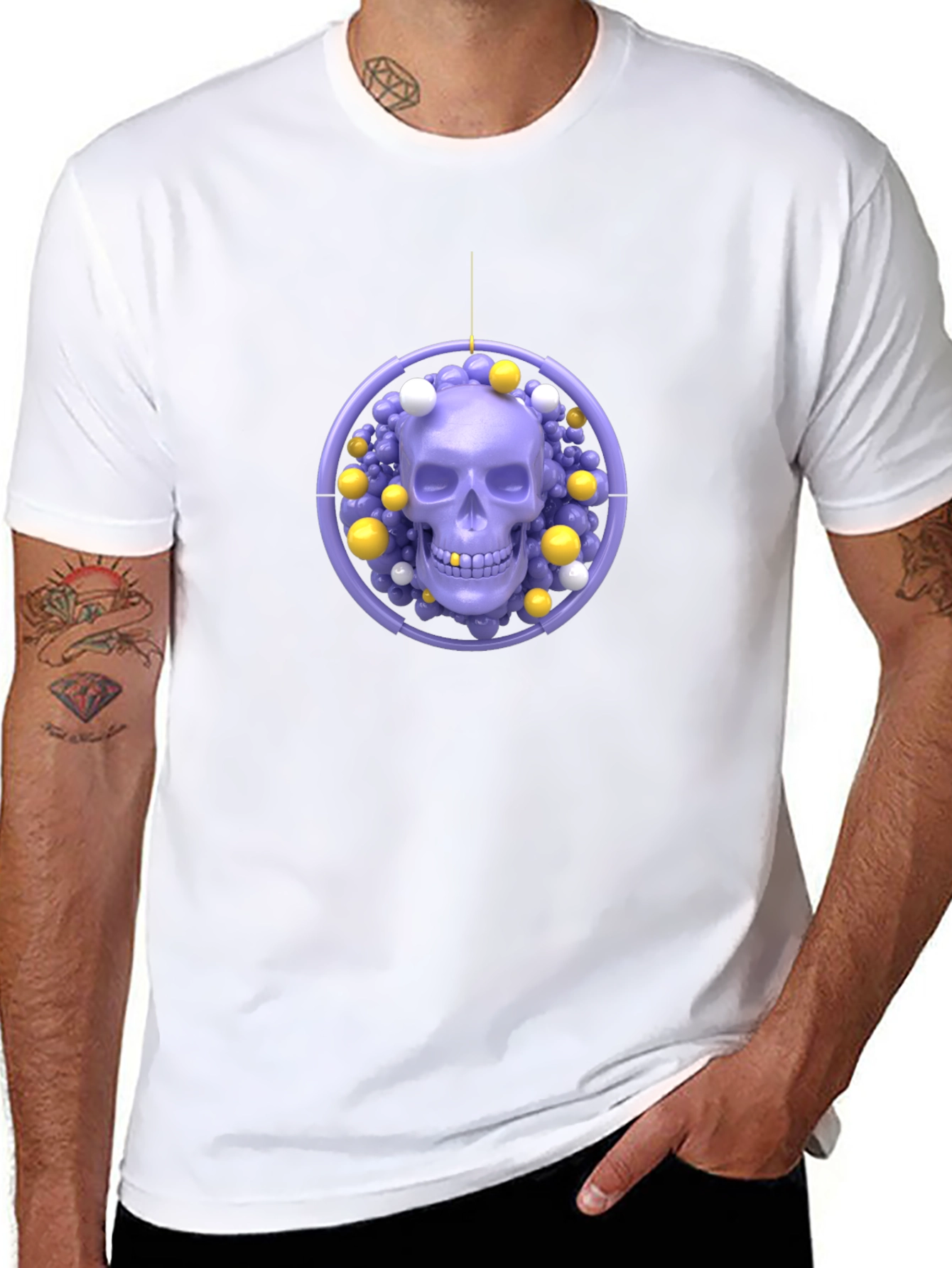 Skull & Orb Graphic Tee - Modern Streetwear