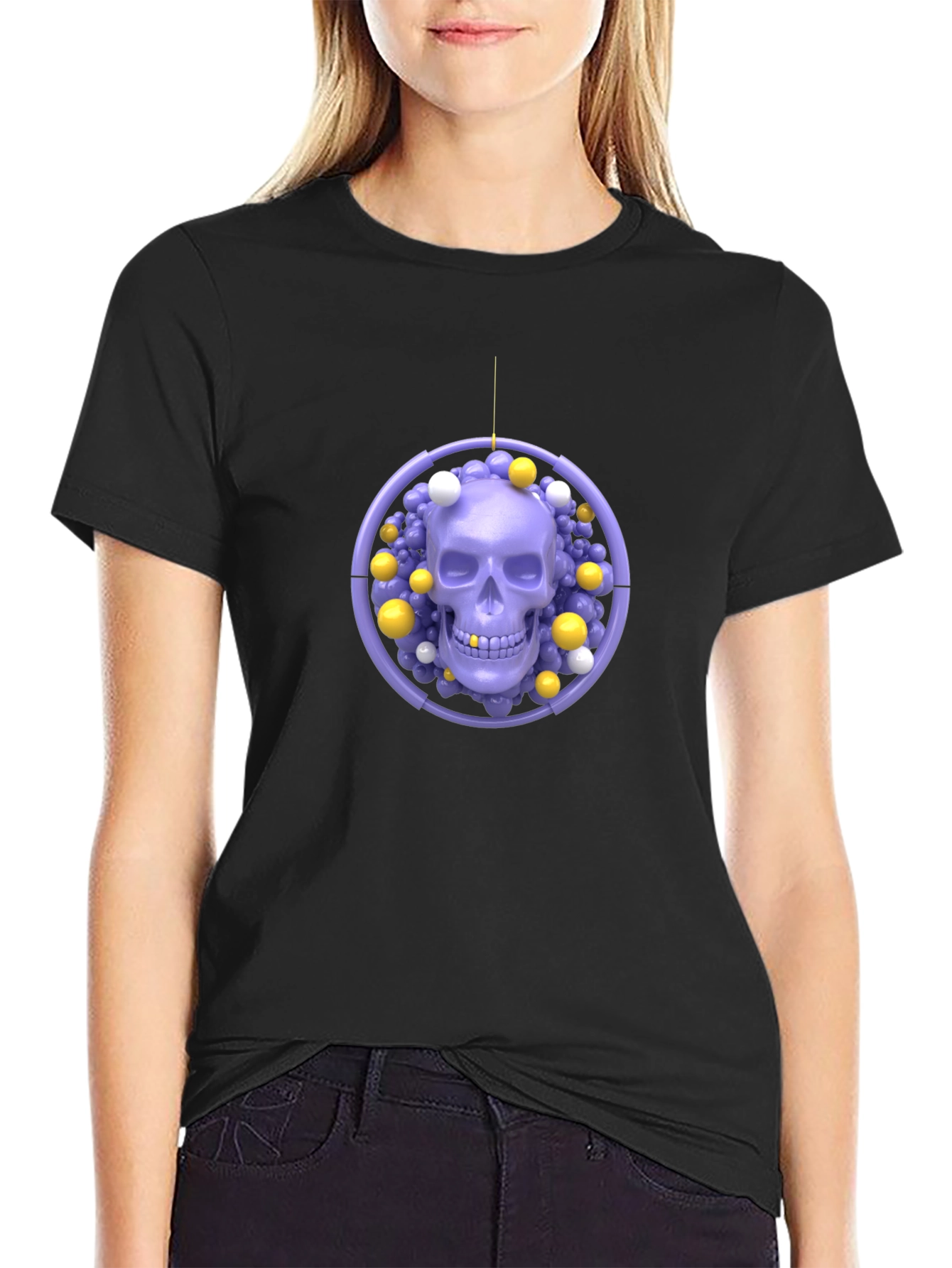 Skull & Orb Graphic Tee - Modern Streetwear