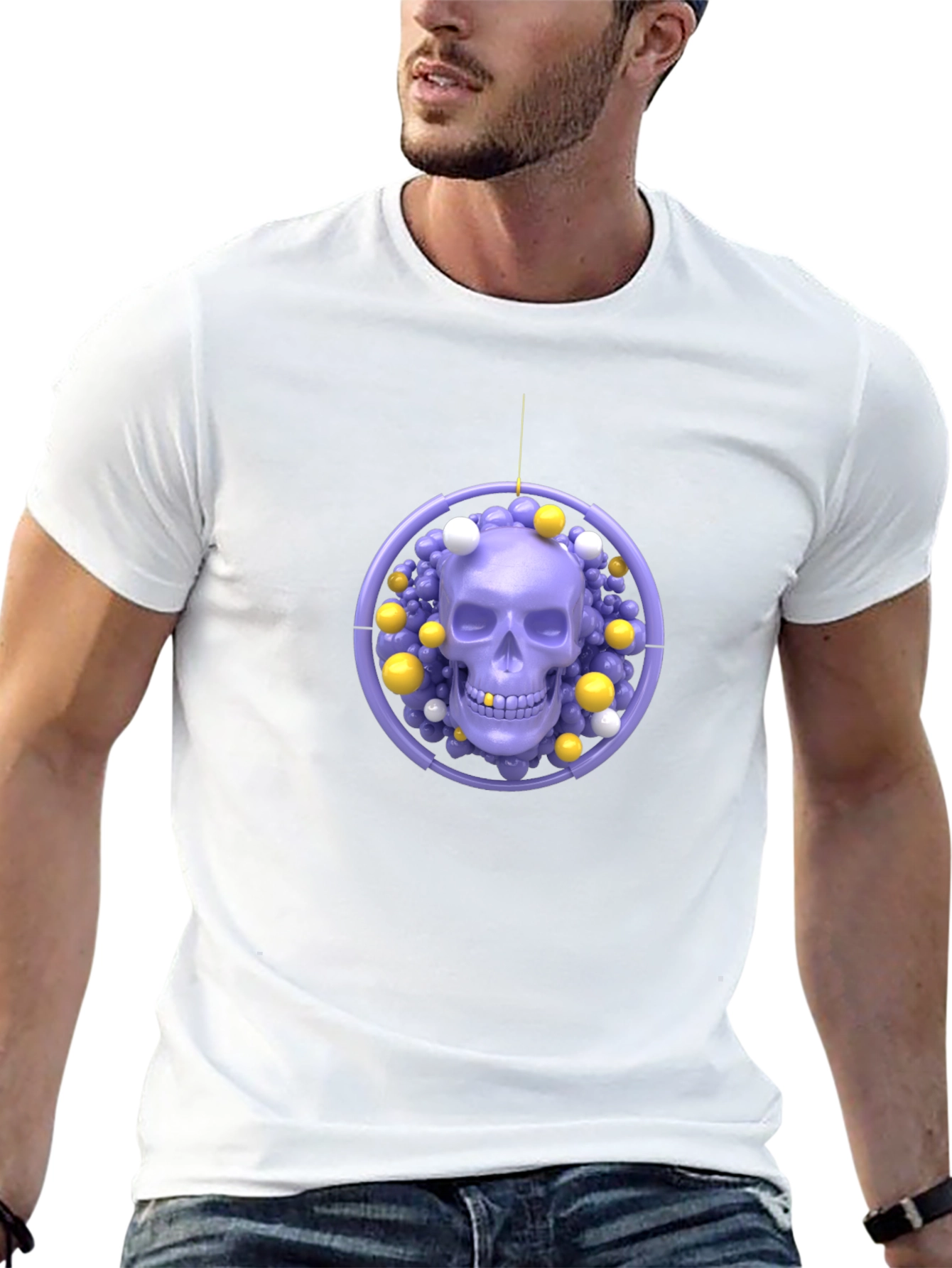 Skull & Orb Graphic Tee - Modern Streetwear