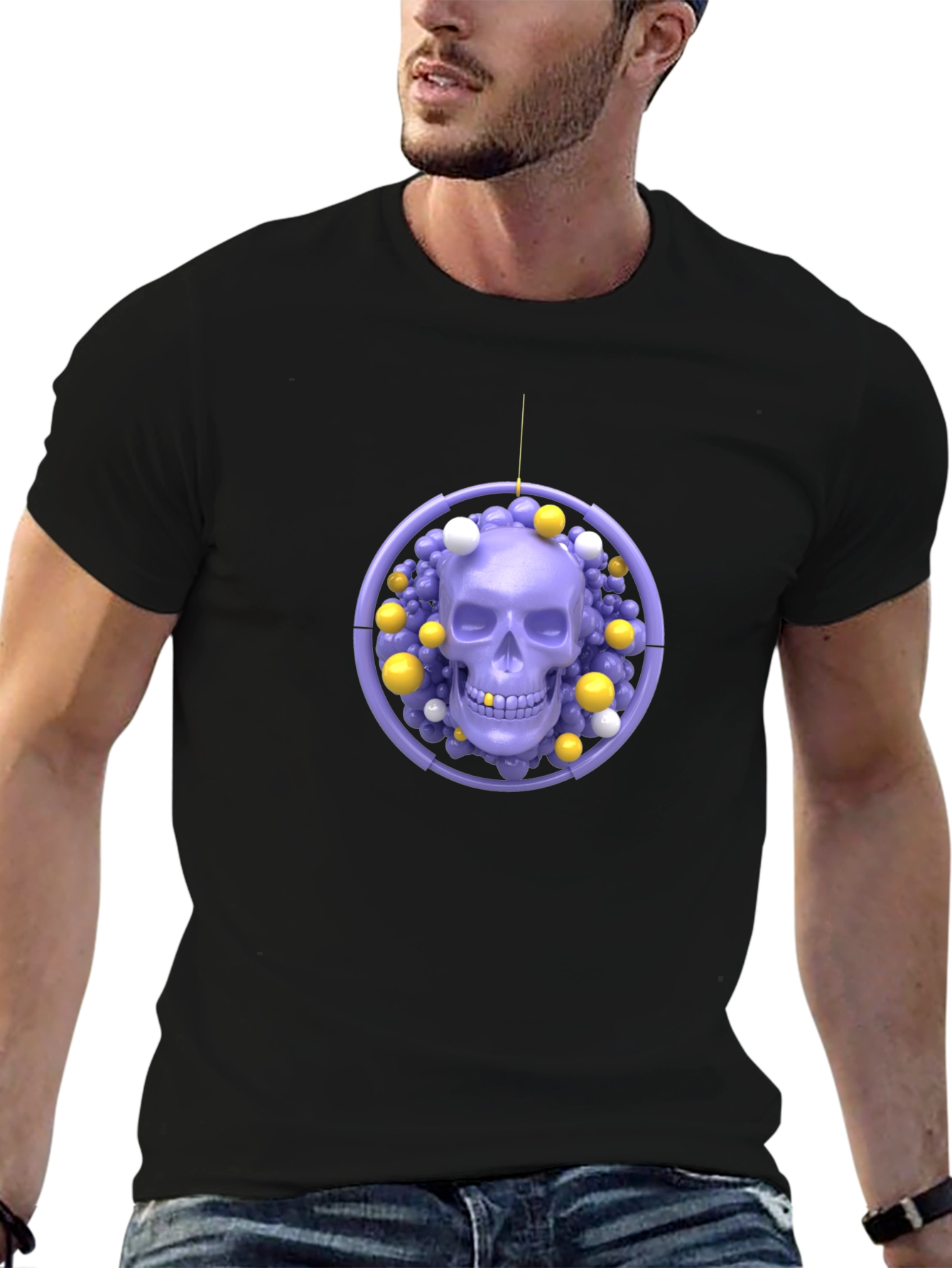 Skull & Orb Graphic Tee - Modern Streetwear