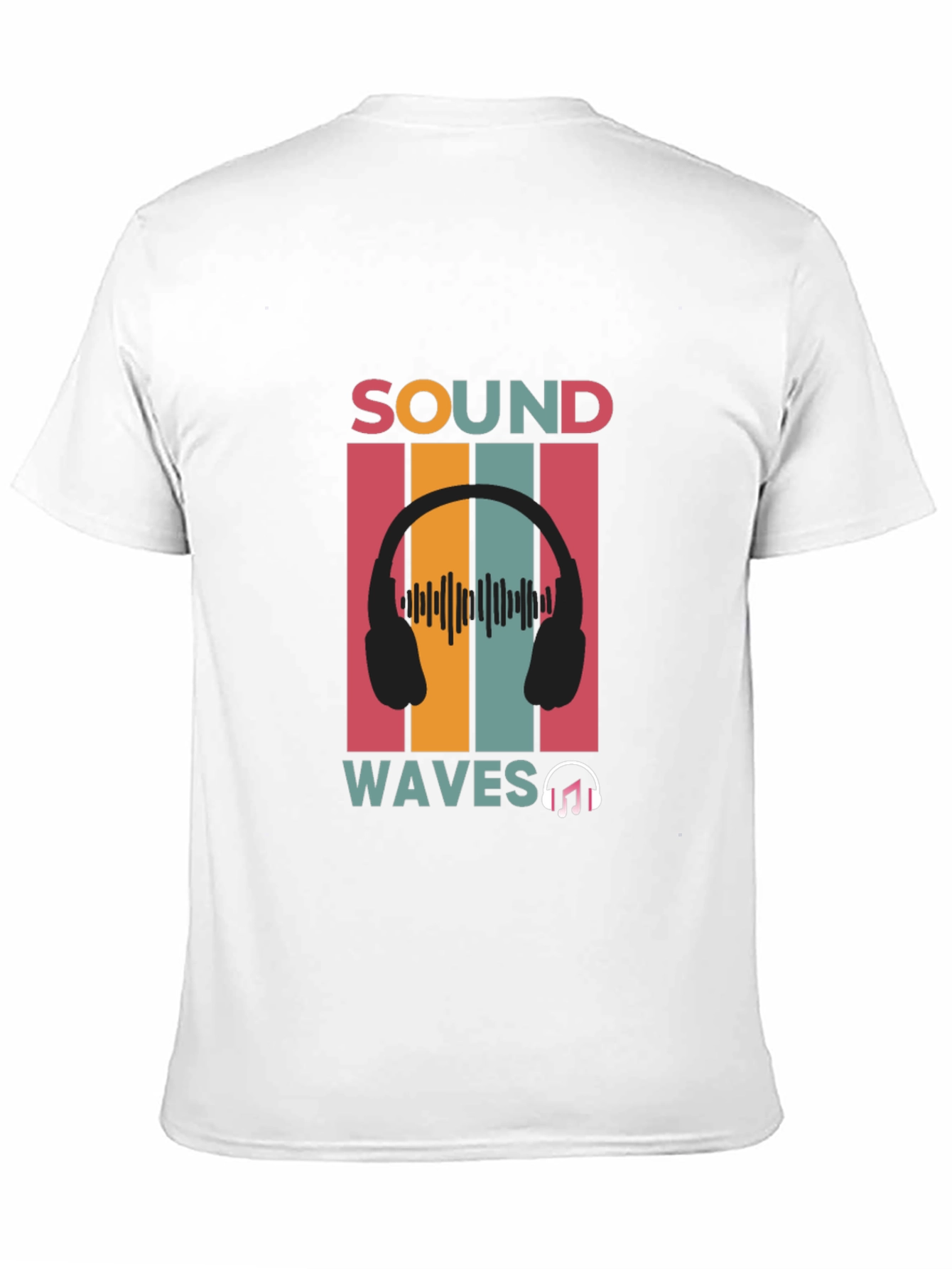 Sound Waves Music Graphic Black T-Shirt