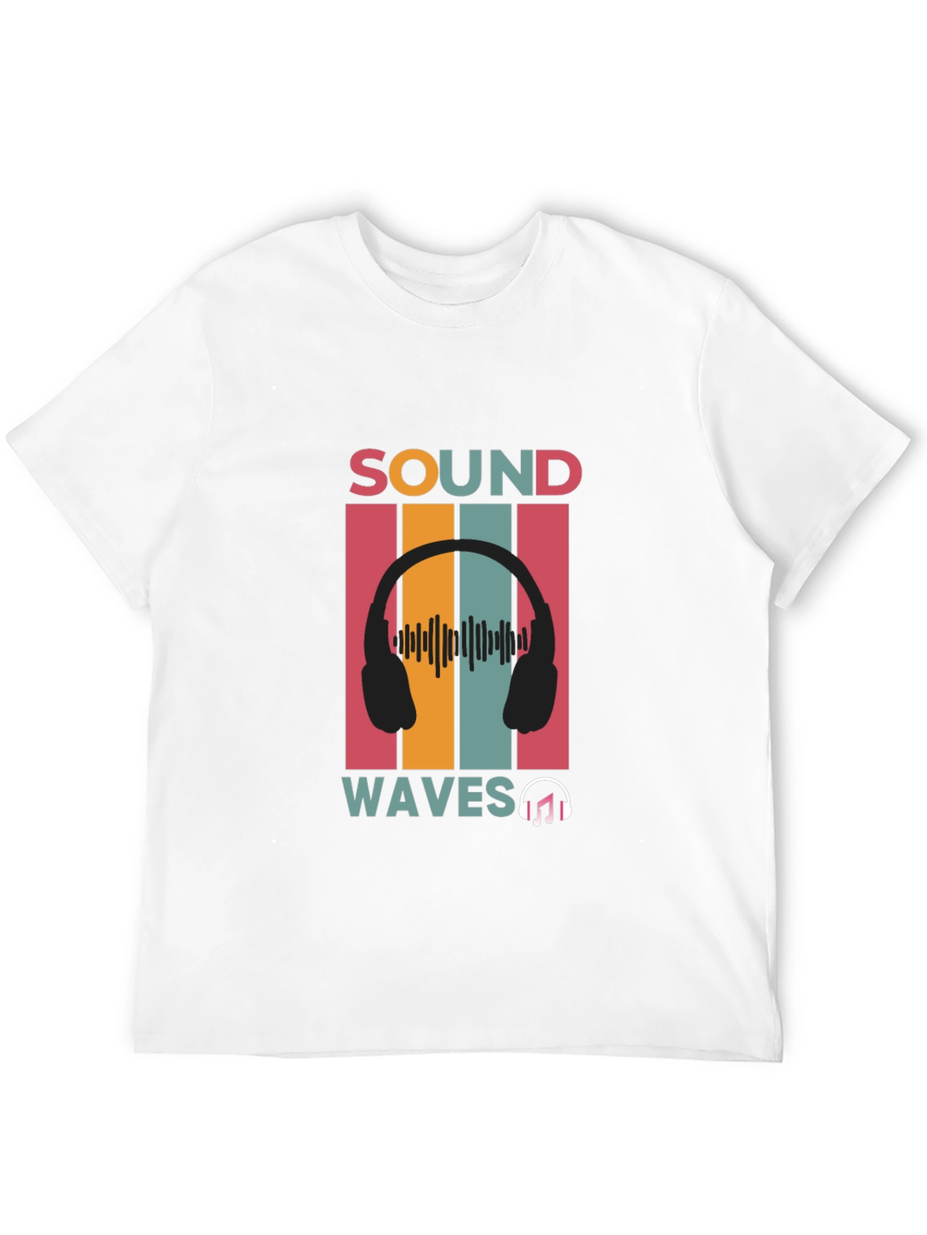 Sound Waves Music Graphic Black T-Shirt