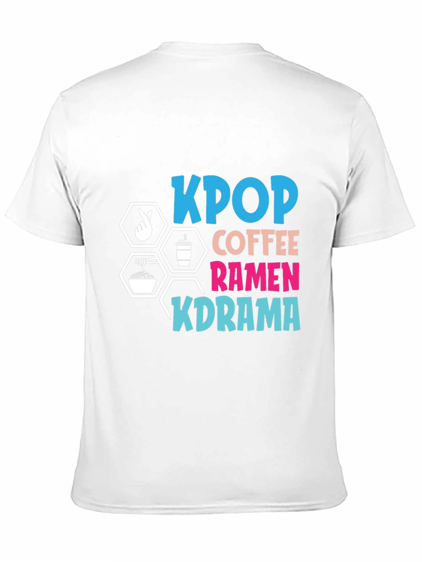 KPOP Coffee Ramen KDRAMA Black T-Shirt