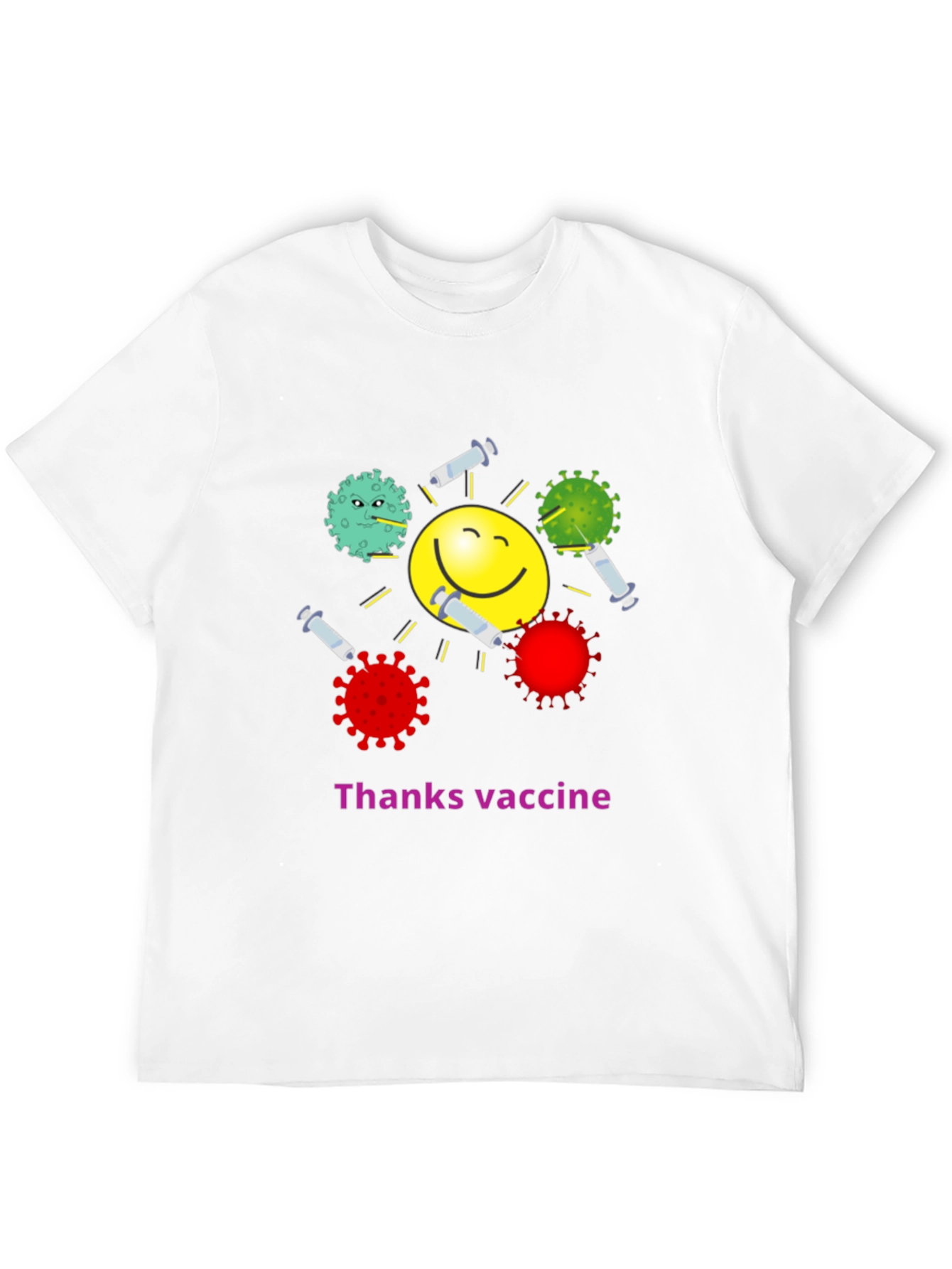 Thanks Vaccine T-Shirt - Funny Graphic Tee
