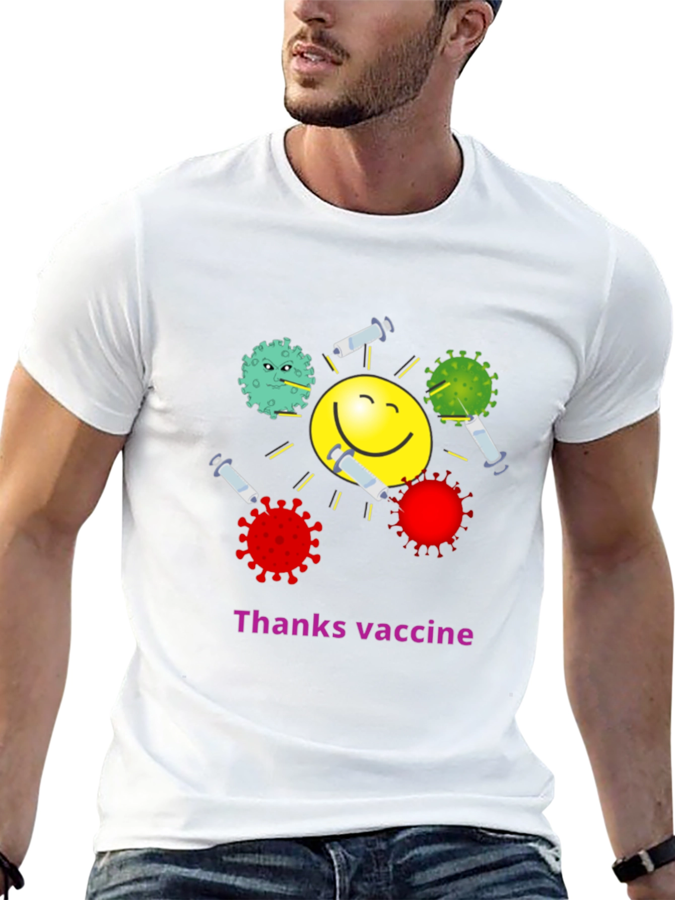 Thanks Vaccine T-Shirt - Funny Graphic Tee