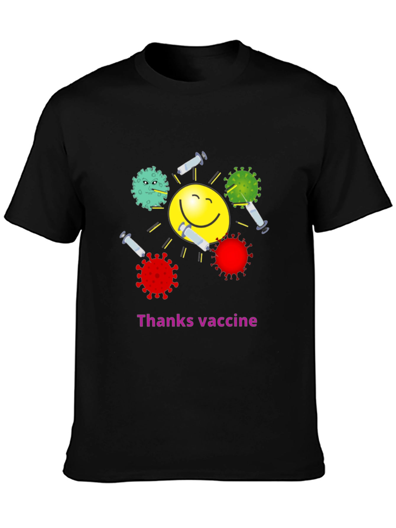Thanks Vaccine T-Shirt - Funny Graphic Tee