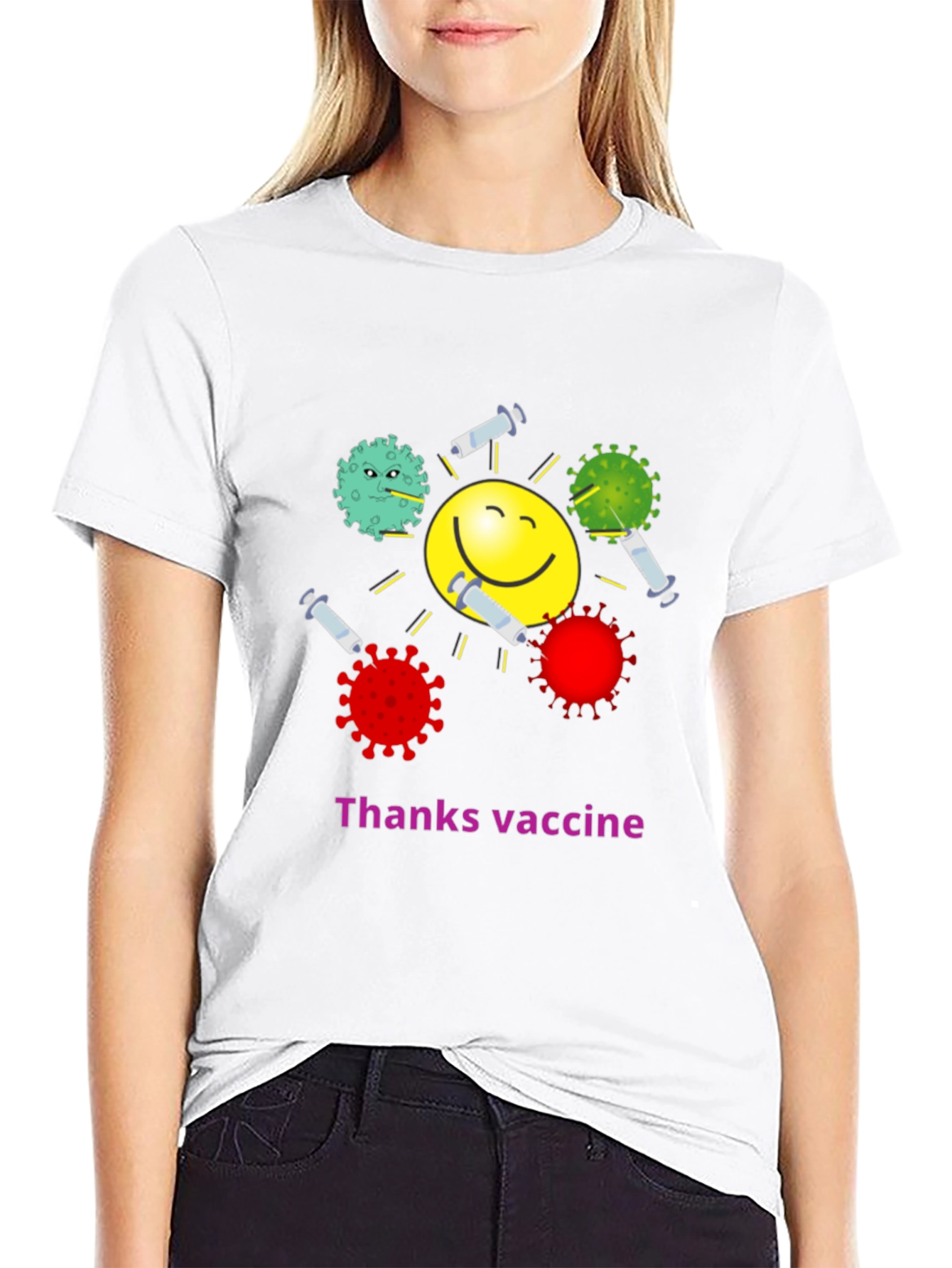 Thanks Vaccine T-Shirt - Funny Graphic Tee