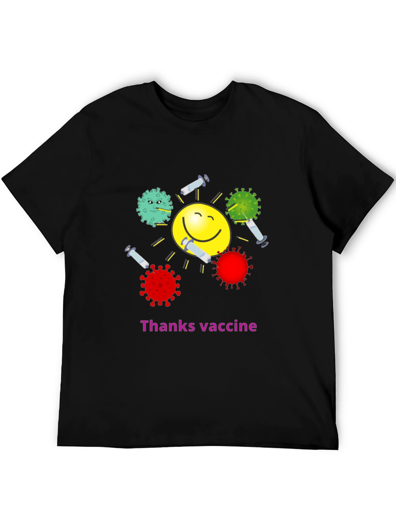Thanks Vaccine T-Shirt - Funny Graphic Tee