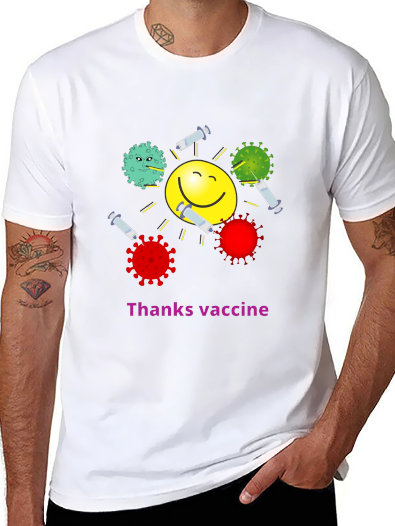 Thanks Vaccine T-Shirt - Funny Graphic Tee