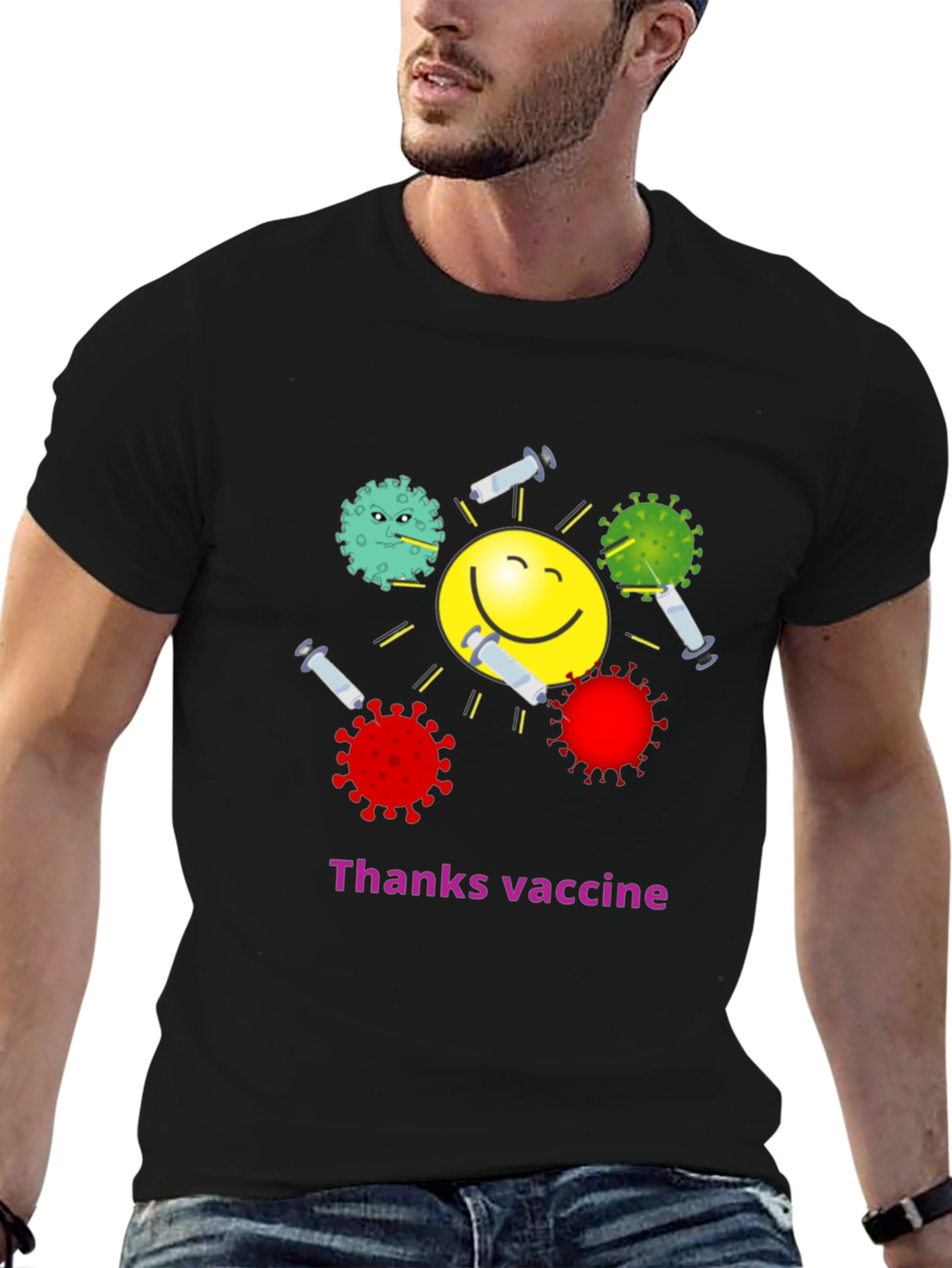 Thanks Vaccine T-Shirt - Funny Graphic Tee