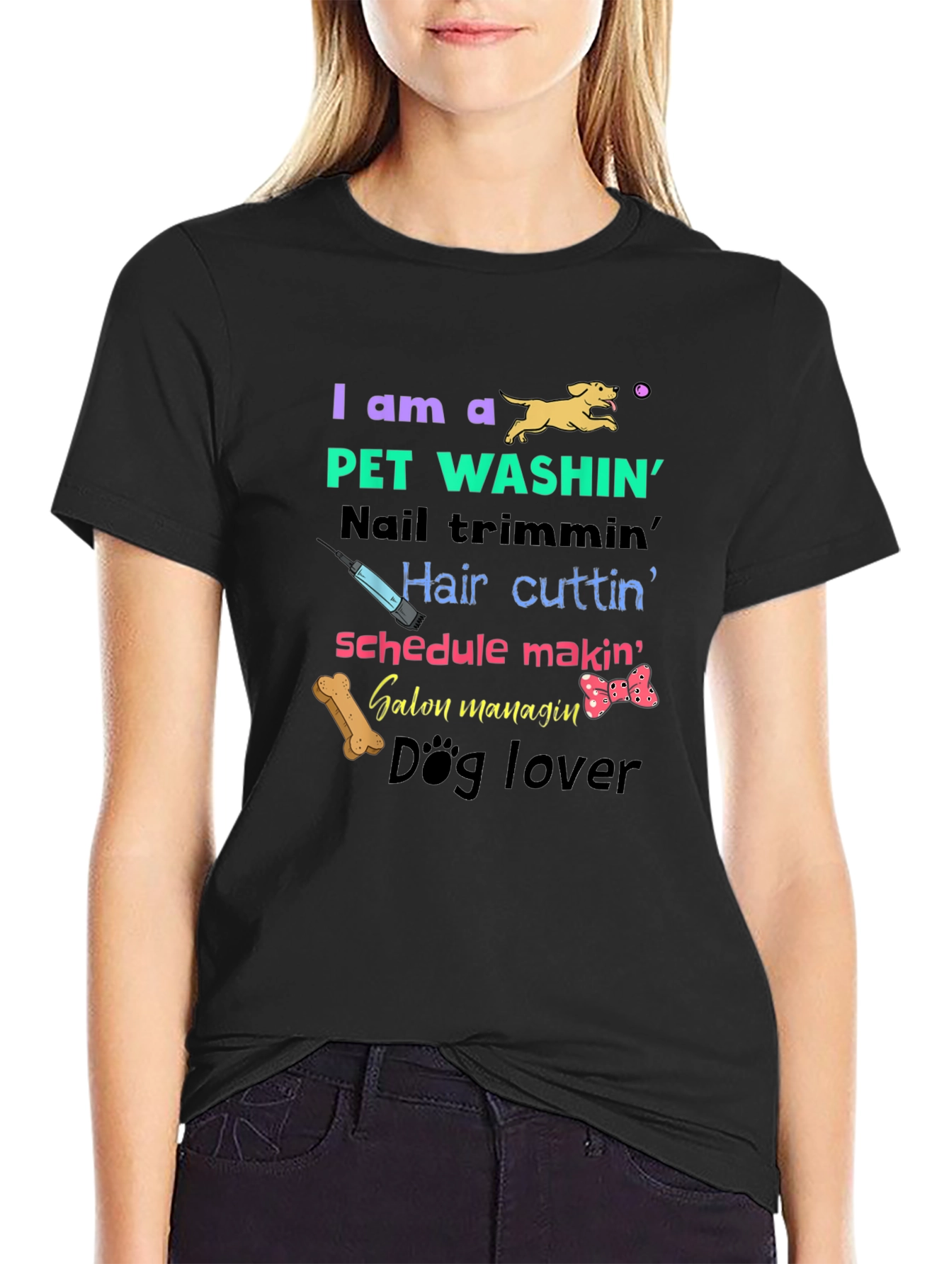 Pet Groomer T-Shirt - Dog Lover Pet Washin