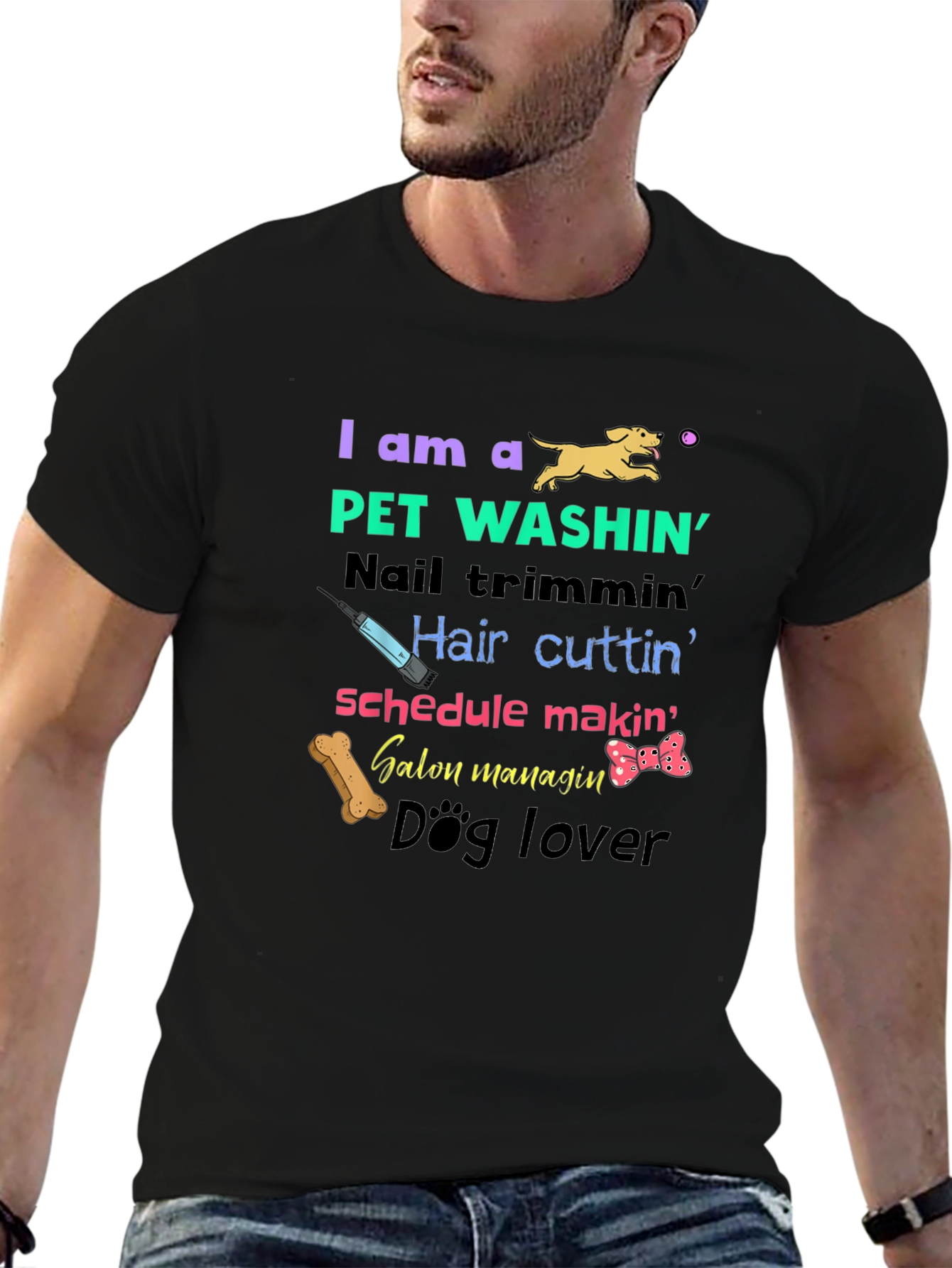 Pet Groomer T-Shirt - Dog Lover Pet Washin
