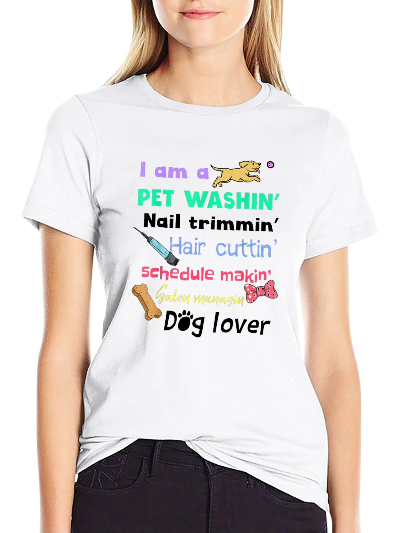 Pet Groomer T-Shirt - Dog Lover Pet Washin