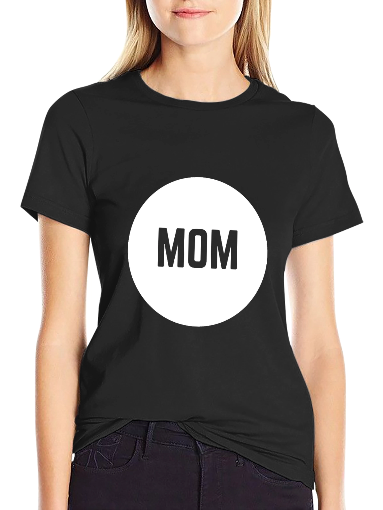 Mens Black Mom T-Shirt