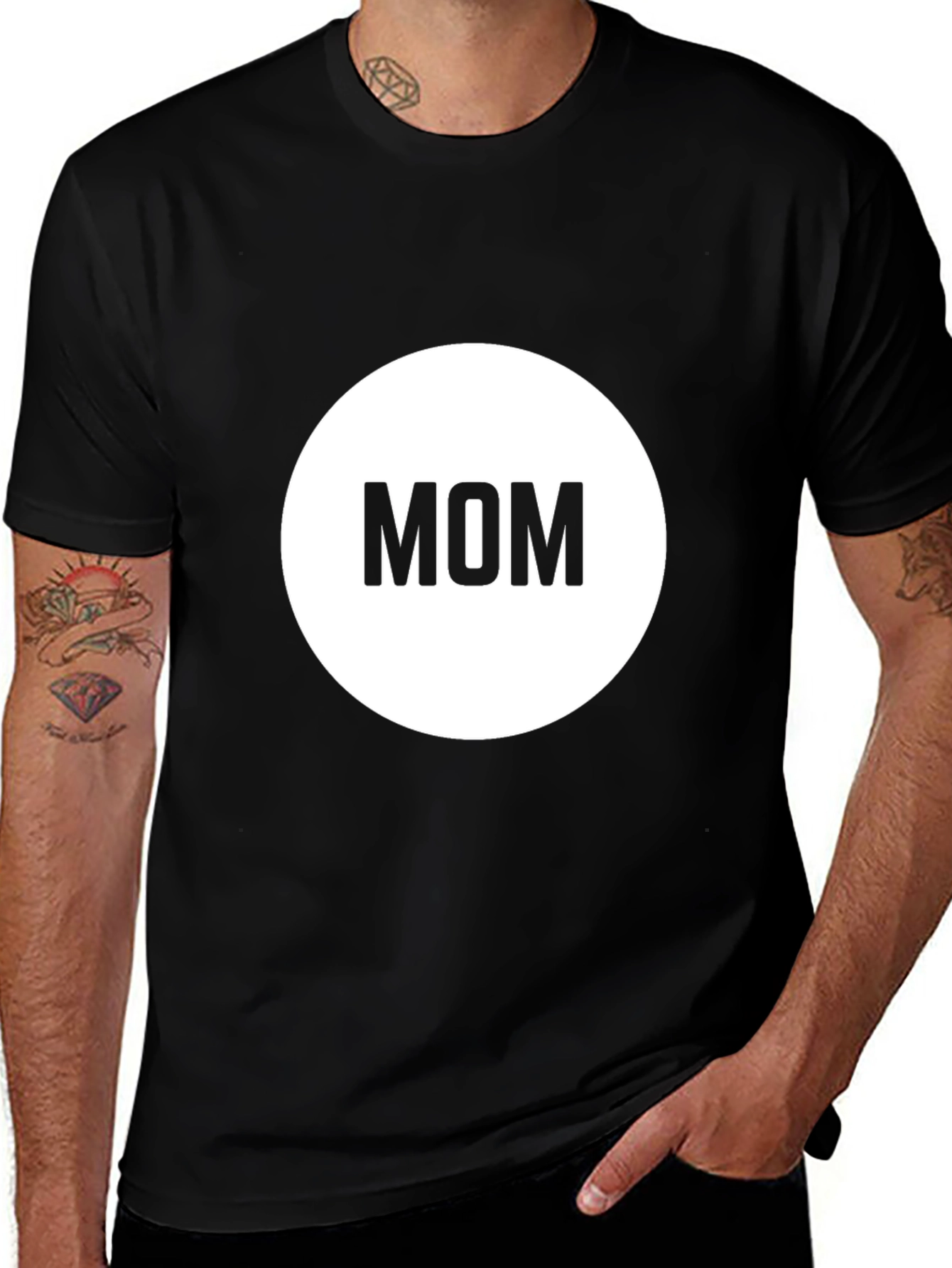 Mens Black Mom T-Shirt
