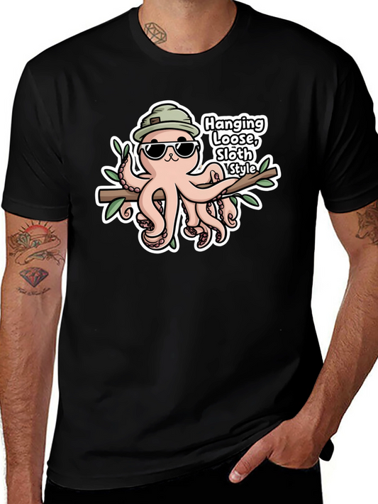 Cool Octopus T-Shirt - Hang Loose Sloth Style