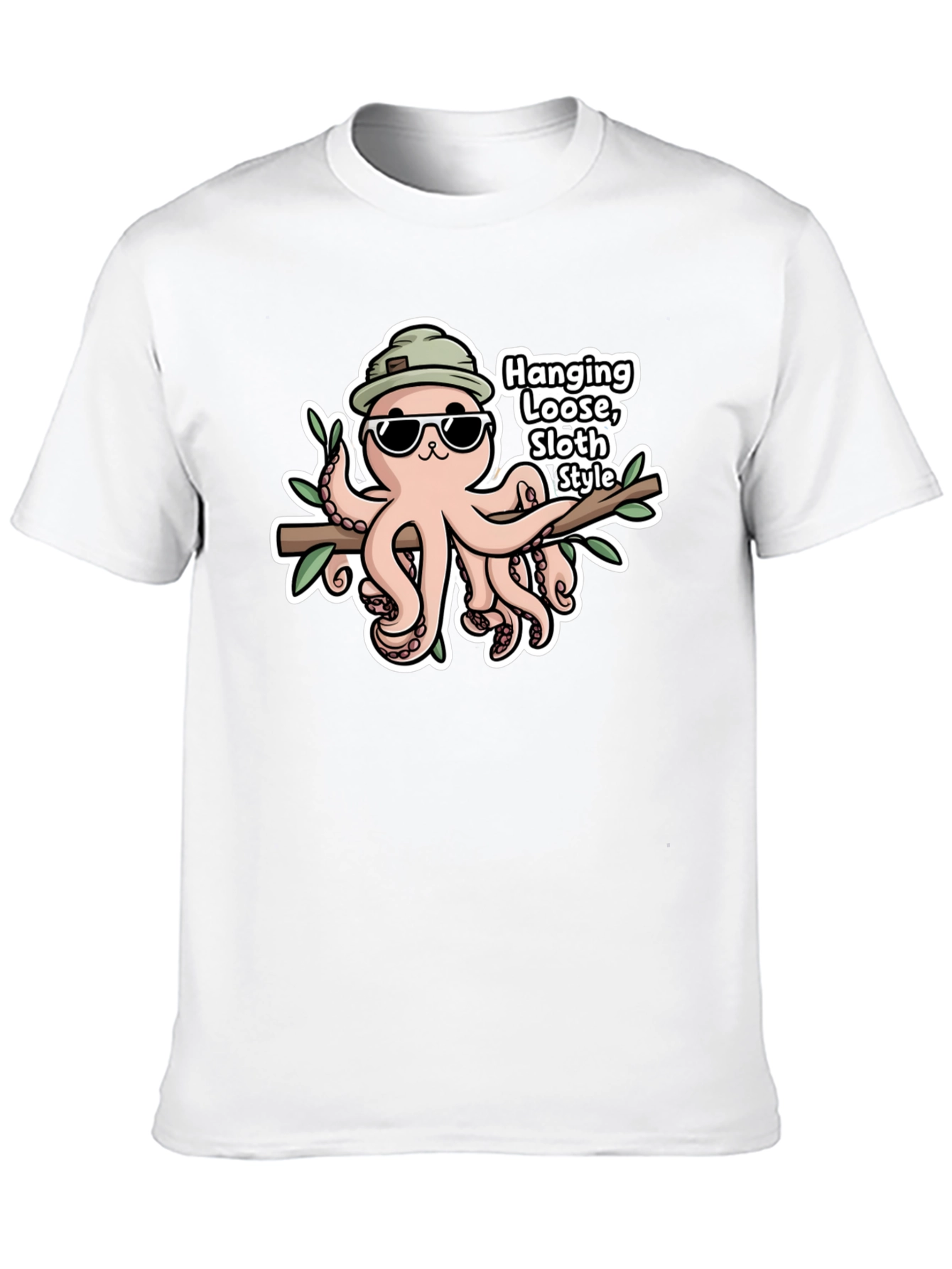 Cool Octopus T-Shirt - Hang Loose Sloth Style