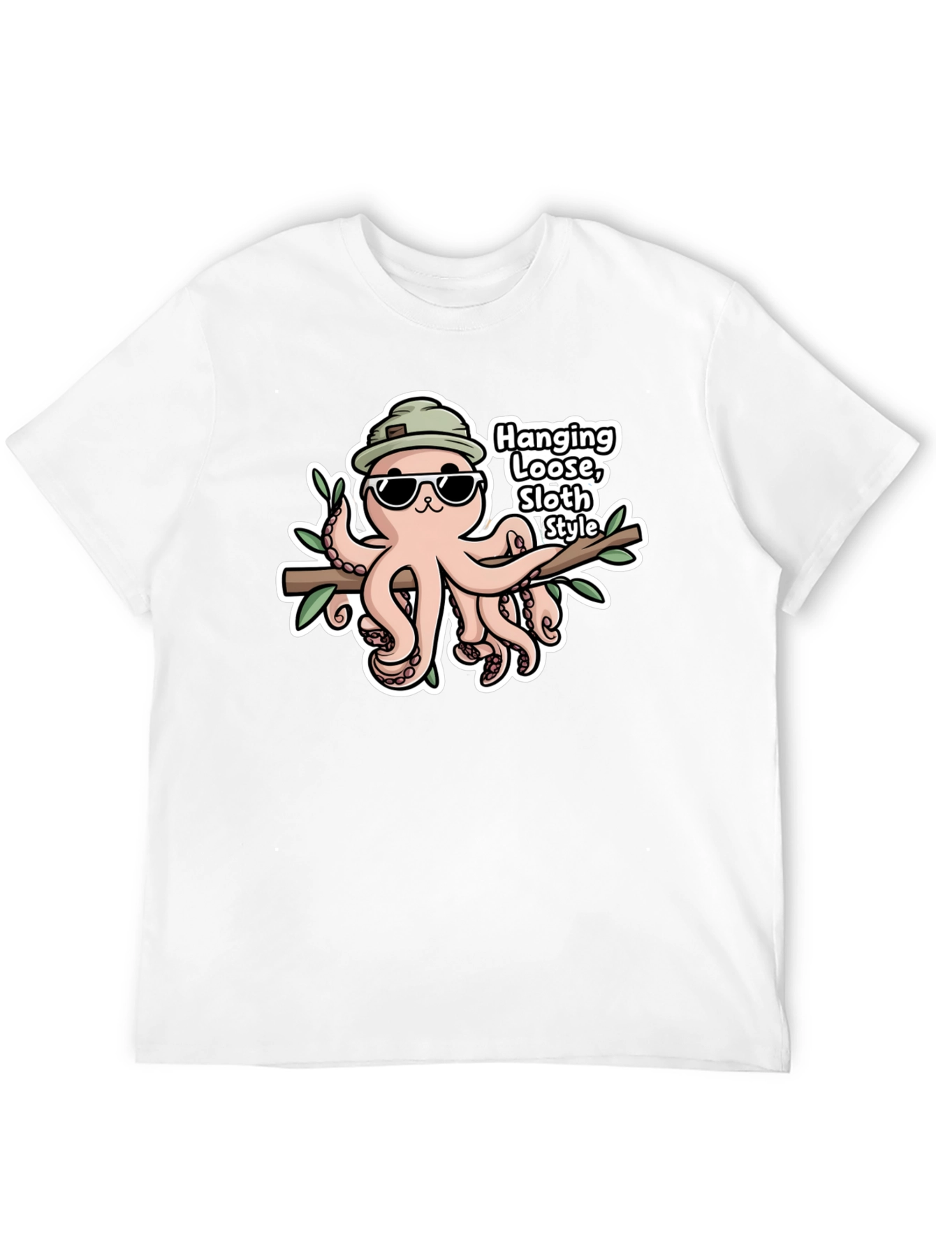 Cool Octopus T-Shirt - Hang Loose Sloth Style