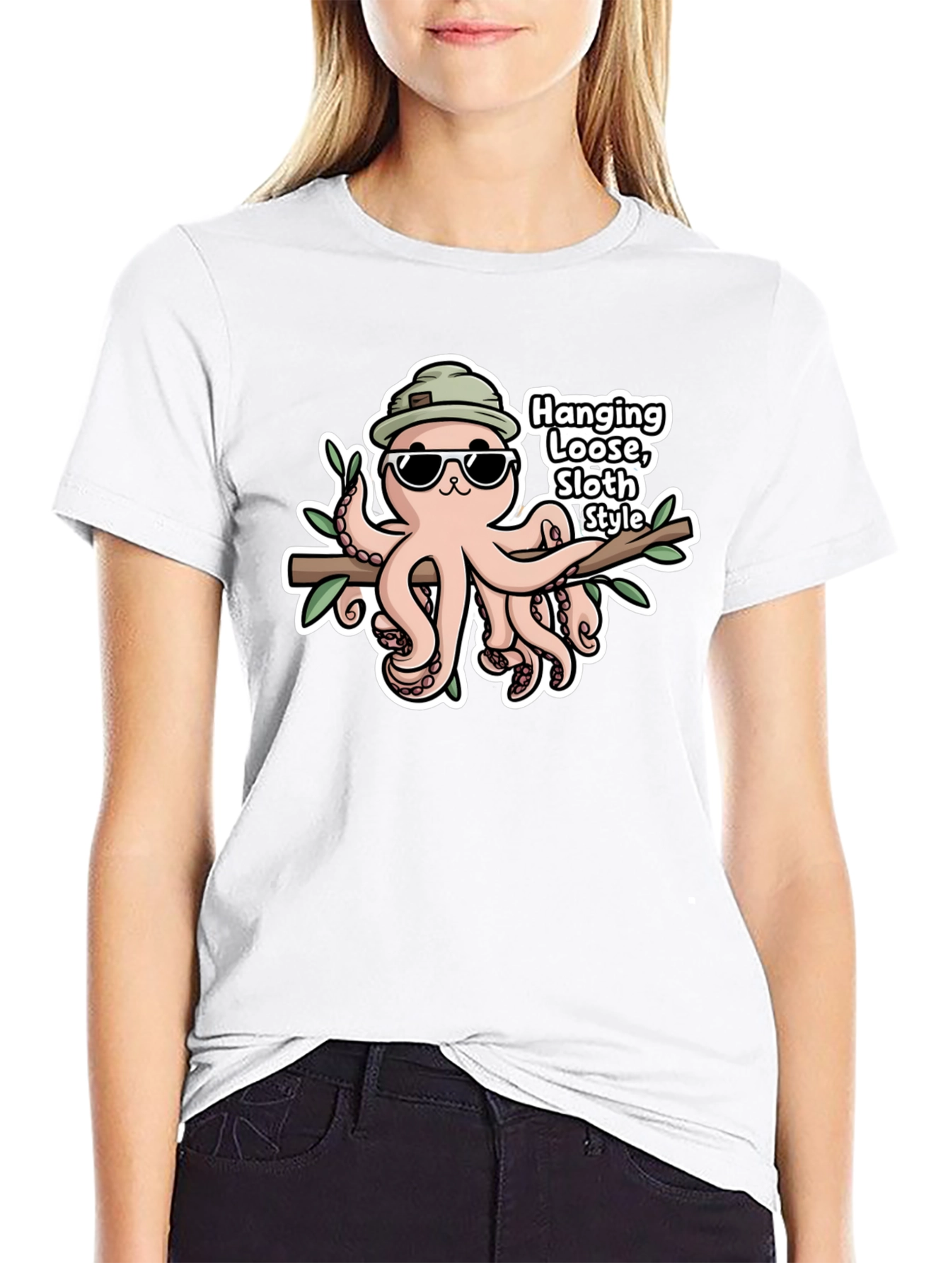 Cool Octopus T-Shirt - Hang Loose Sloth Style