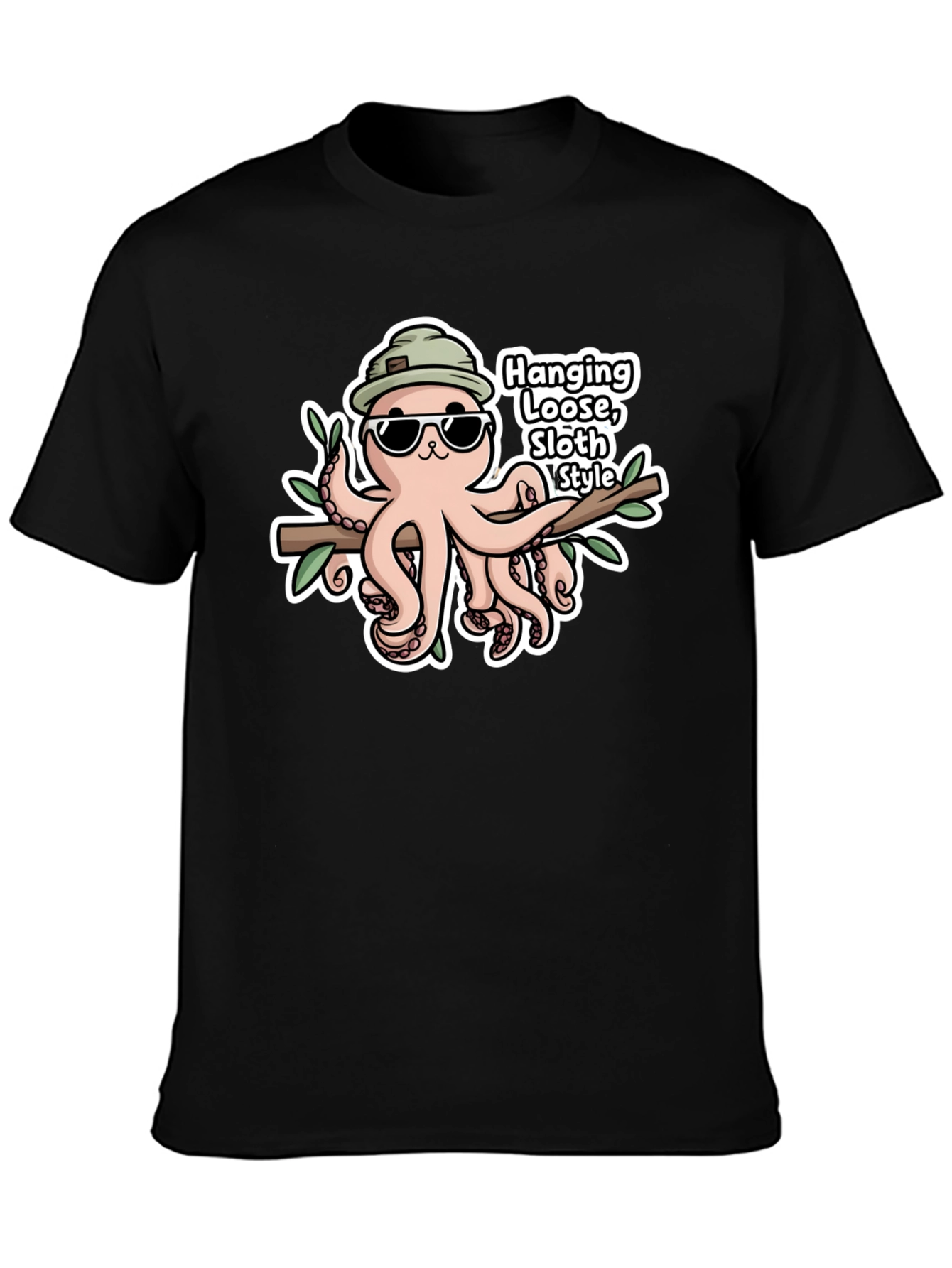 Cool Octopus T-Shirt - Hang Loose Sloth Style