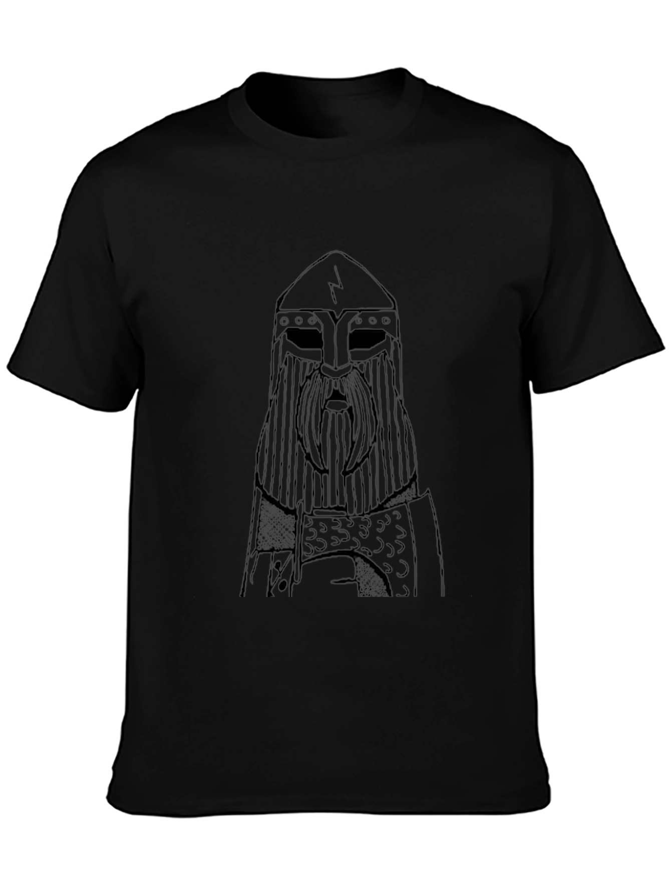 Viking Warrior Graphic Tee - Black