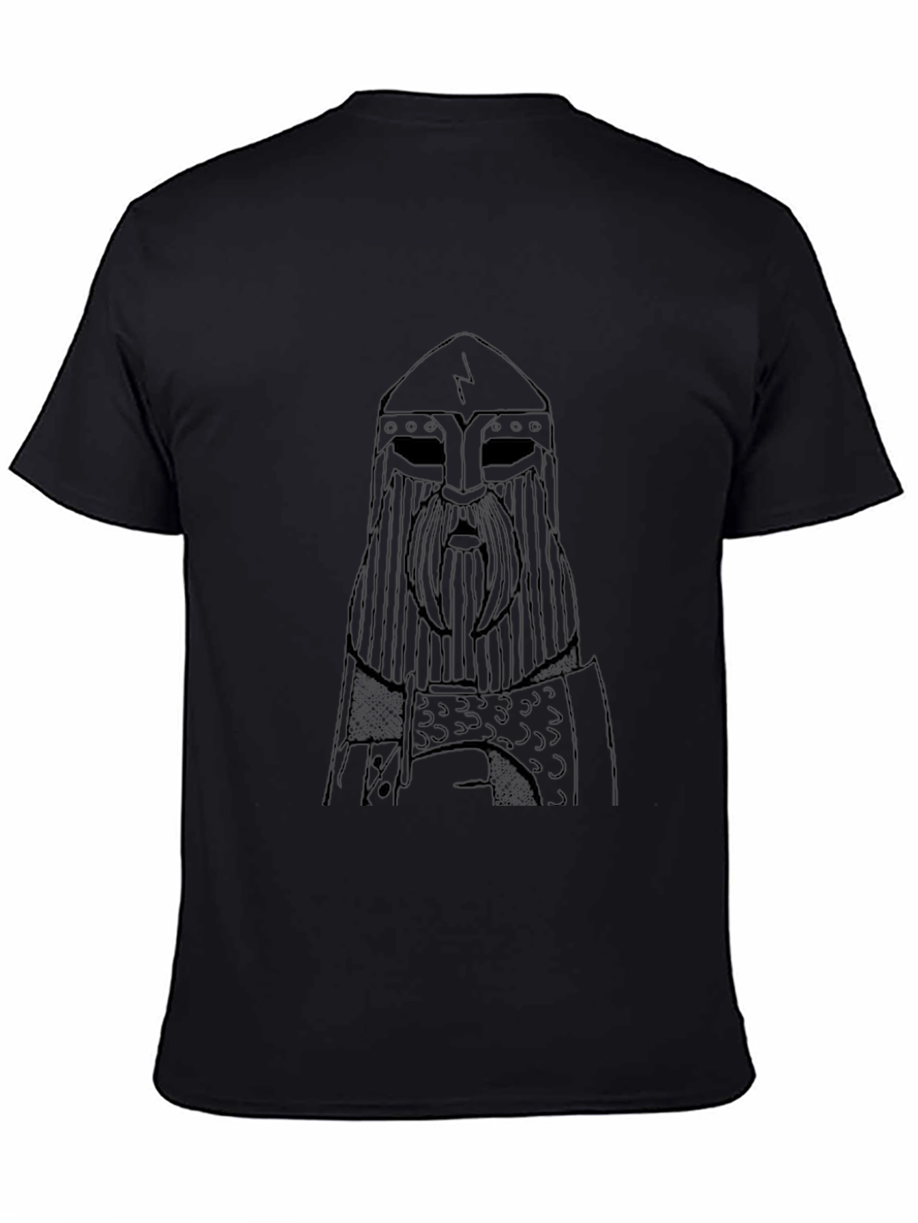 Viking Warrior Graphic Tee - Black