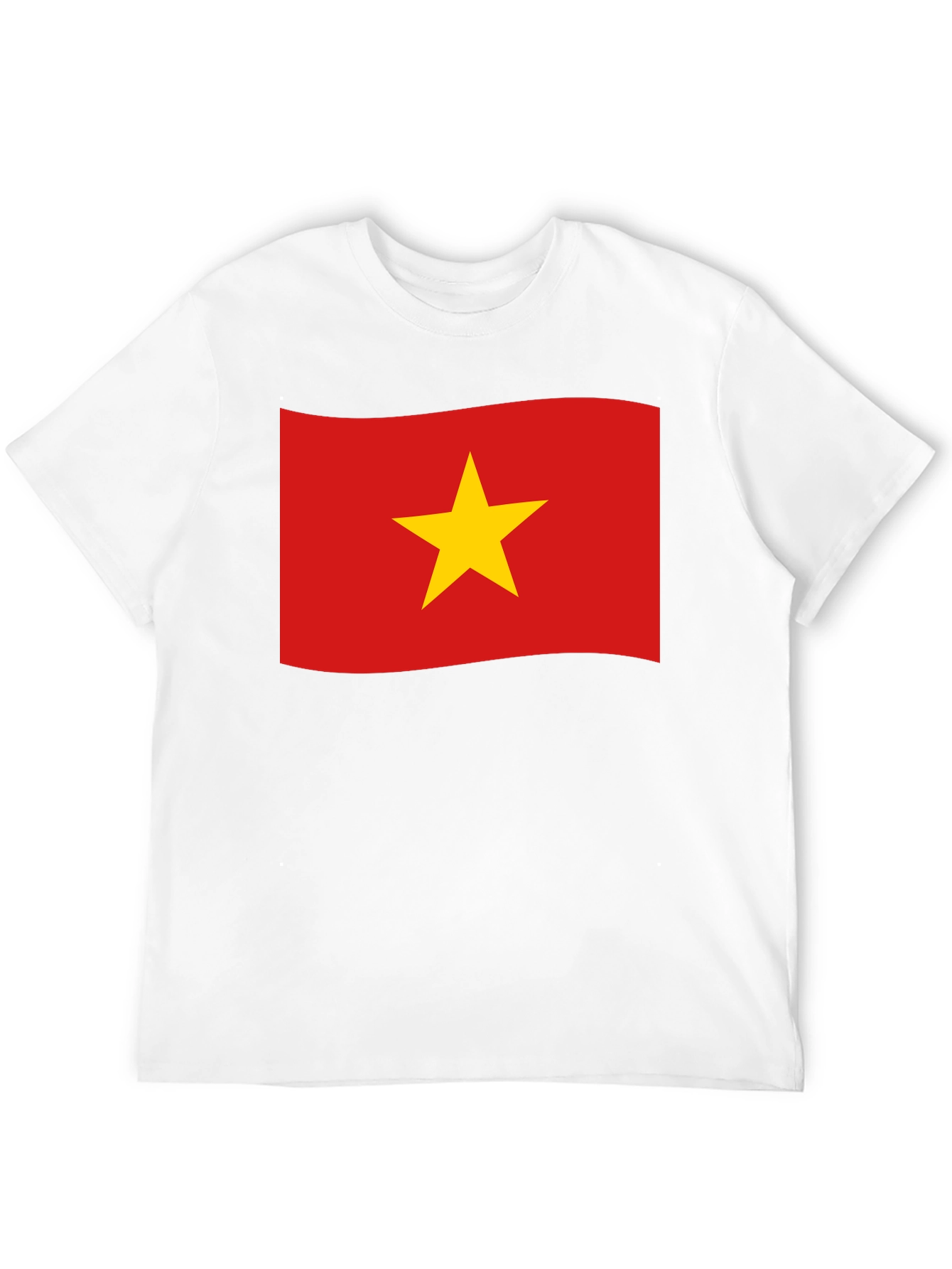 Vietnam Flag T-Shirt - Black Crew Neck Tee