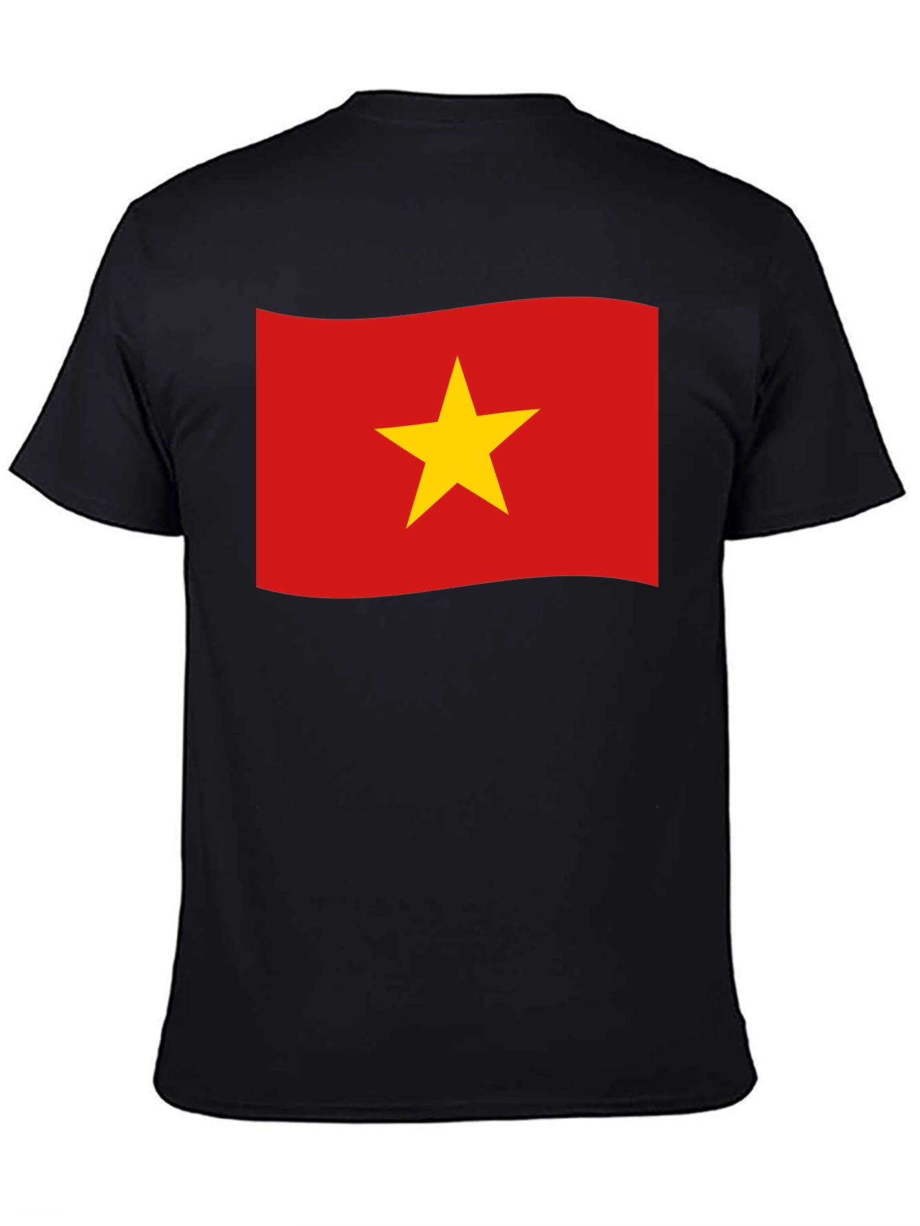 Vietnam Flag T-Shirt - Black Crew Neck Tee