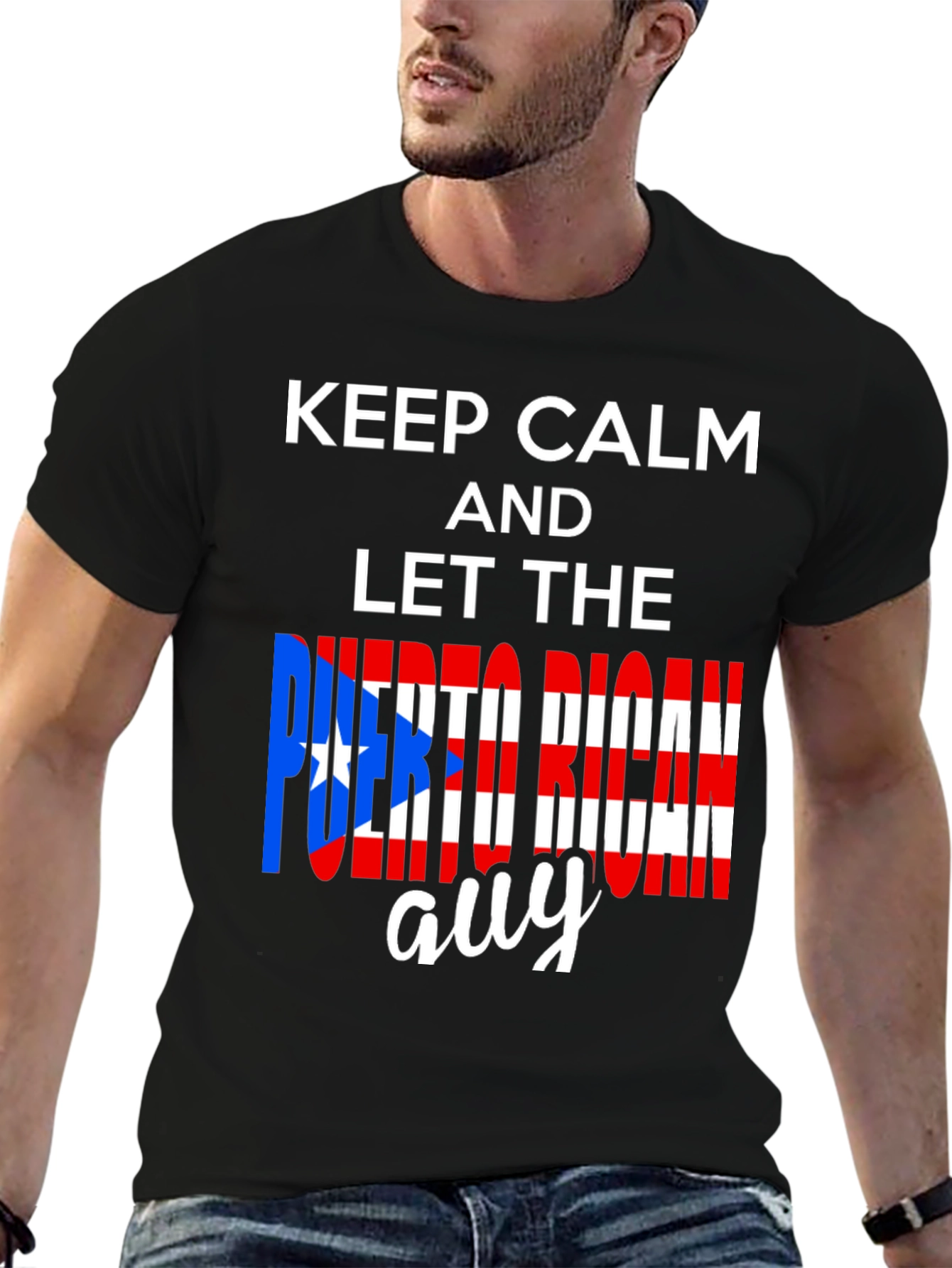 Keep Calm Puerto Rican Guy T-Shirt